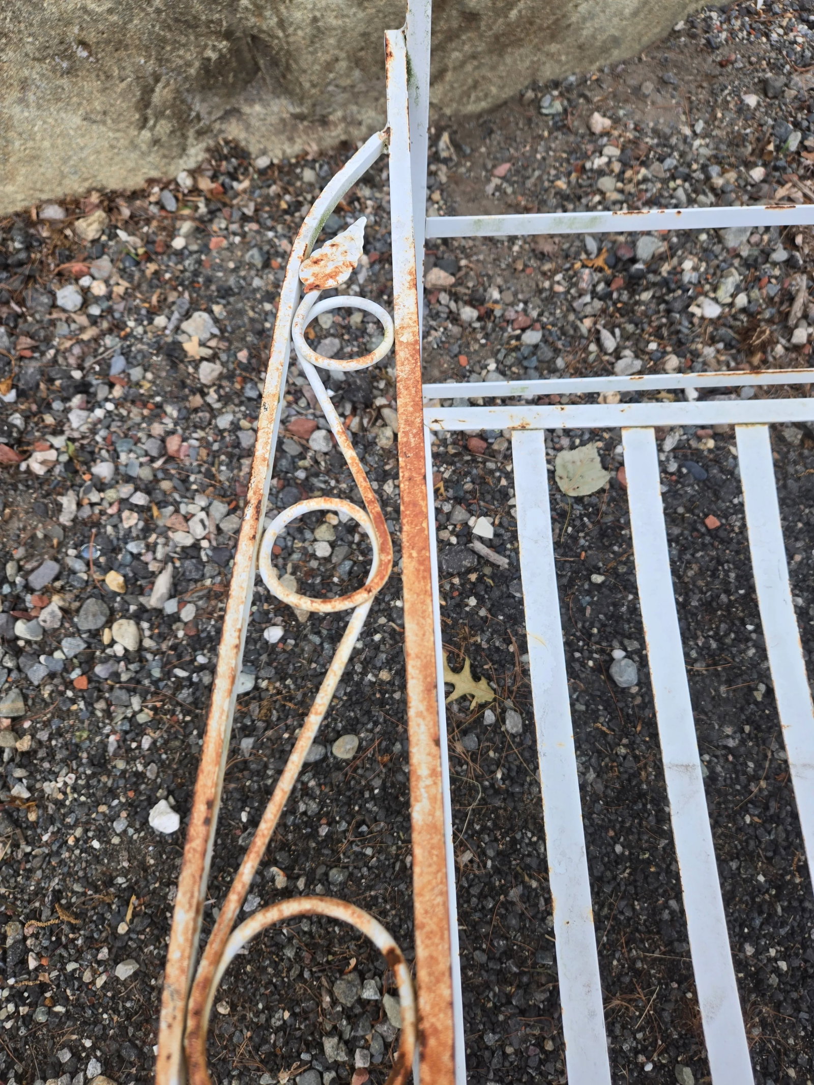 Vintage Wrought Iron Patio Chair - 2