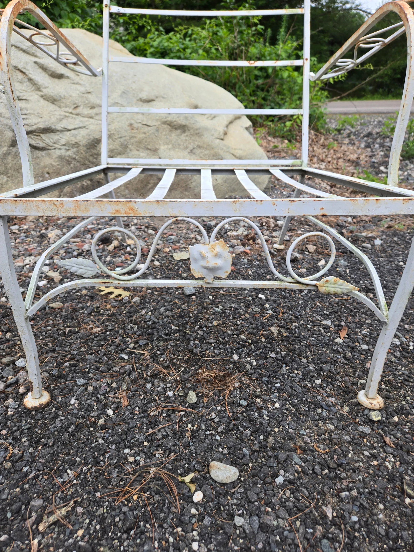 Vintage Wrought Iron Patio Chair - 5