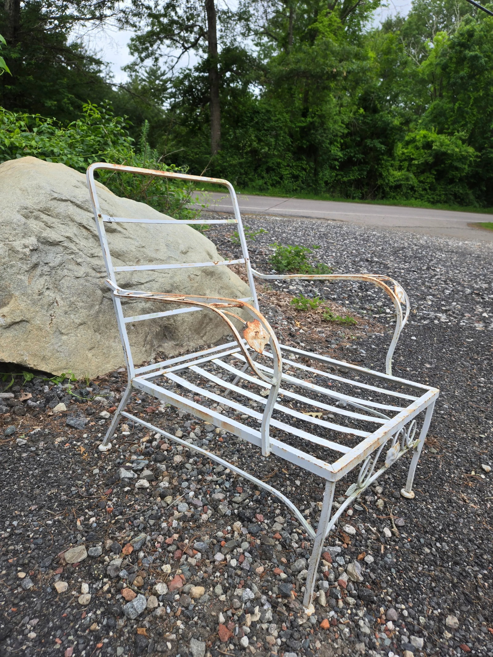 Vintage Wrought Iron Patio Chair - 8