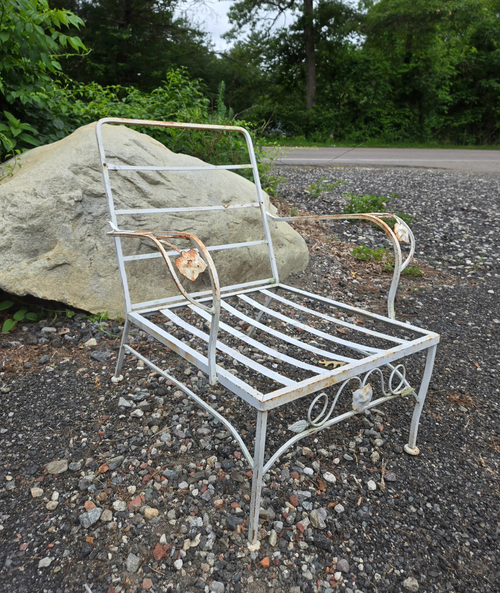 Vintage Wrought Iron Patio Chair - 9
