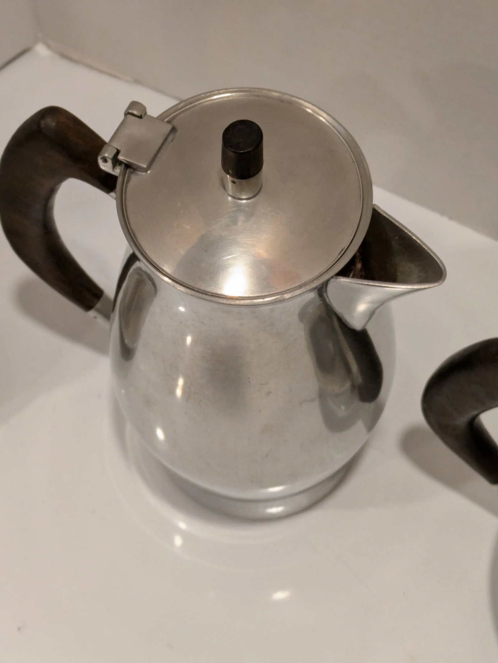 1950s Fred Dodson Pewter Coffee and Tea Service Mid Century Craft- 4 Pieces - 9