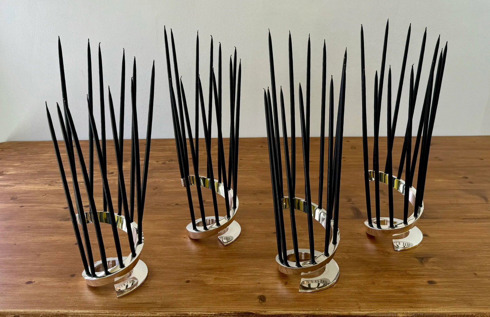 Mid 20th Century Dansk Silver Candle Holders- Set of 4 - 2