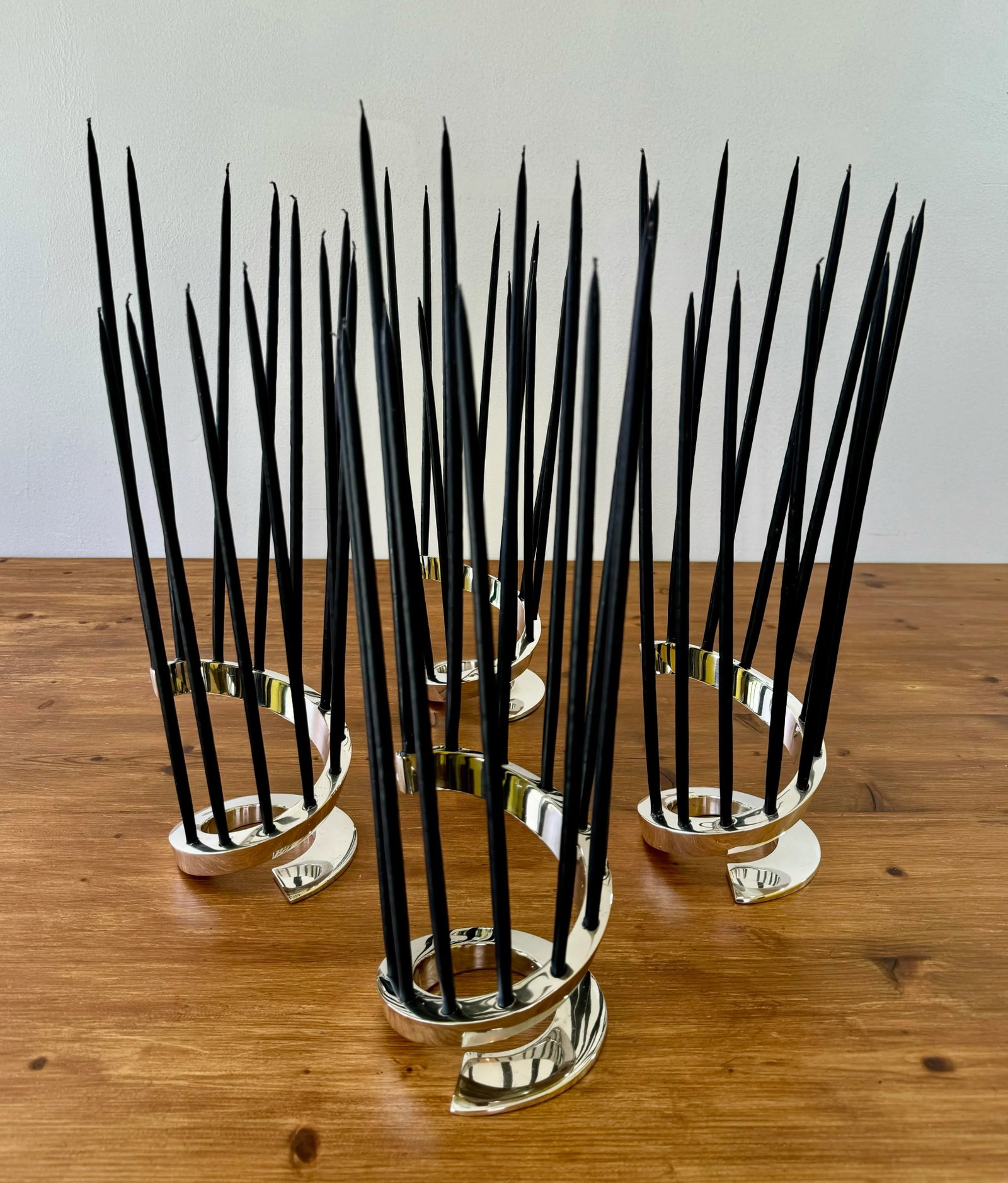 Mid 20th Century Dansk Silver Candle Holders- Set of 4 - 6