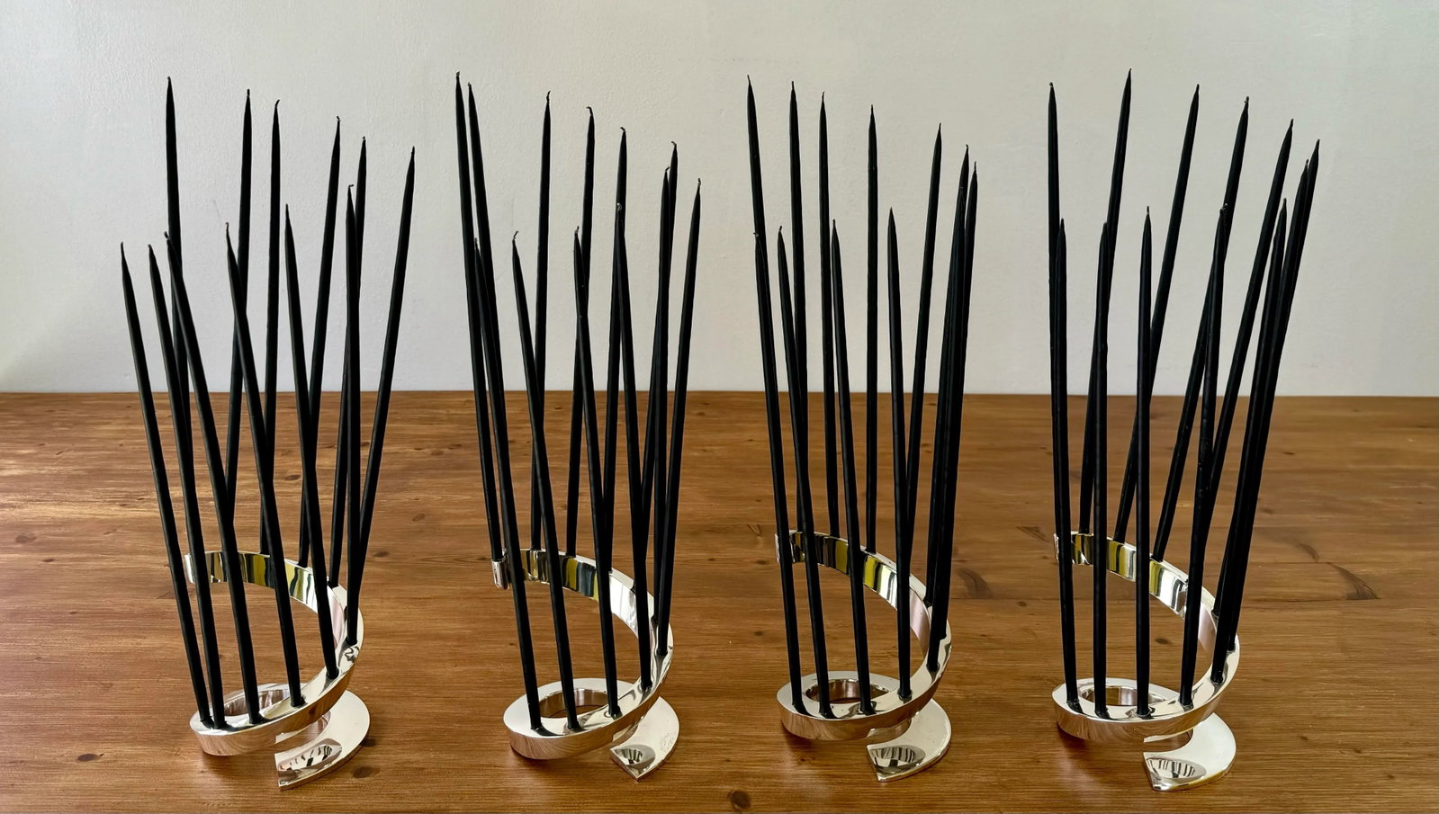 Mid 20th Century Dansk Silver Candle Holders- Set of 4 - 9
