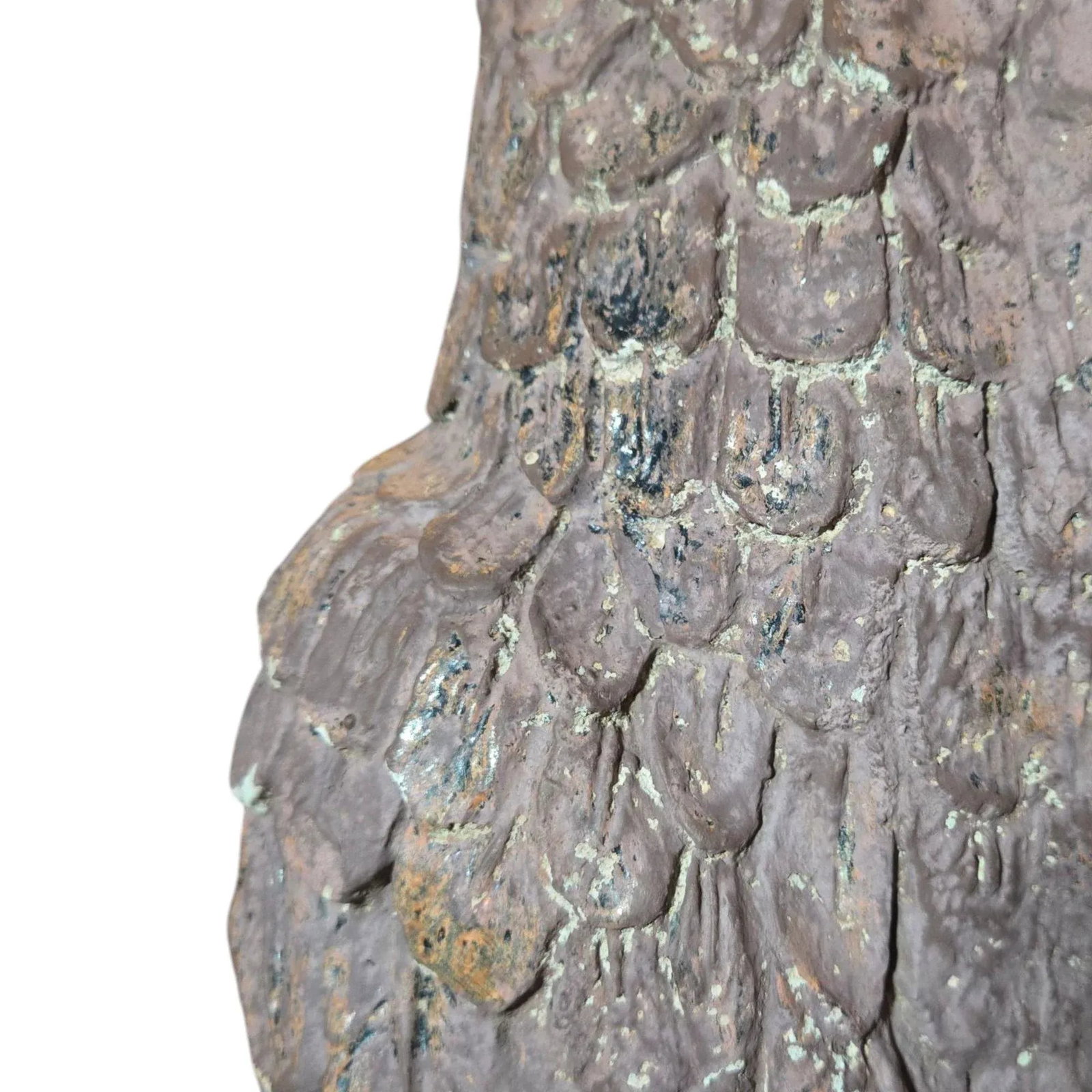Vintage Owl Cement Sculpture Rustic Concrete Garden Statue - 8