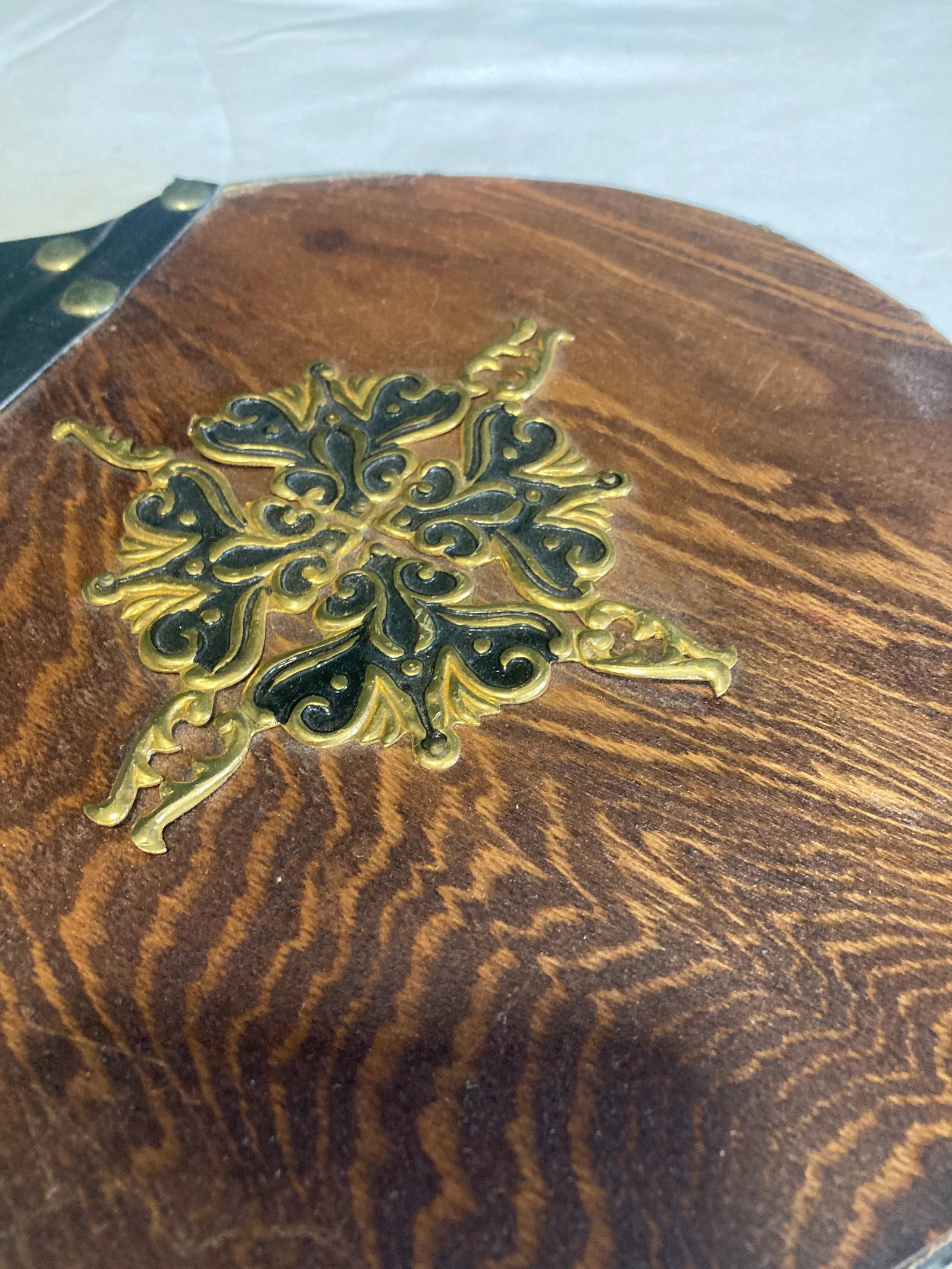 Midcentury Wood & Brass Fireplace Bellows - 6