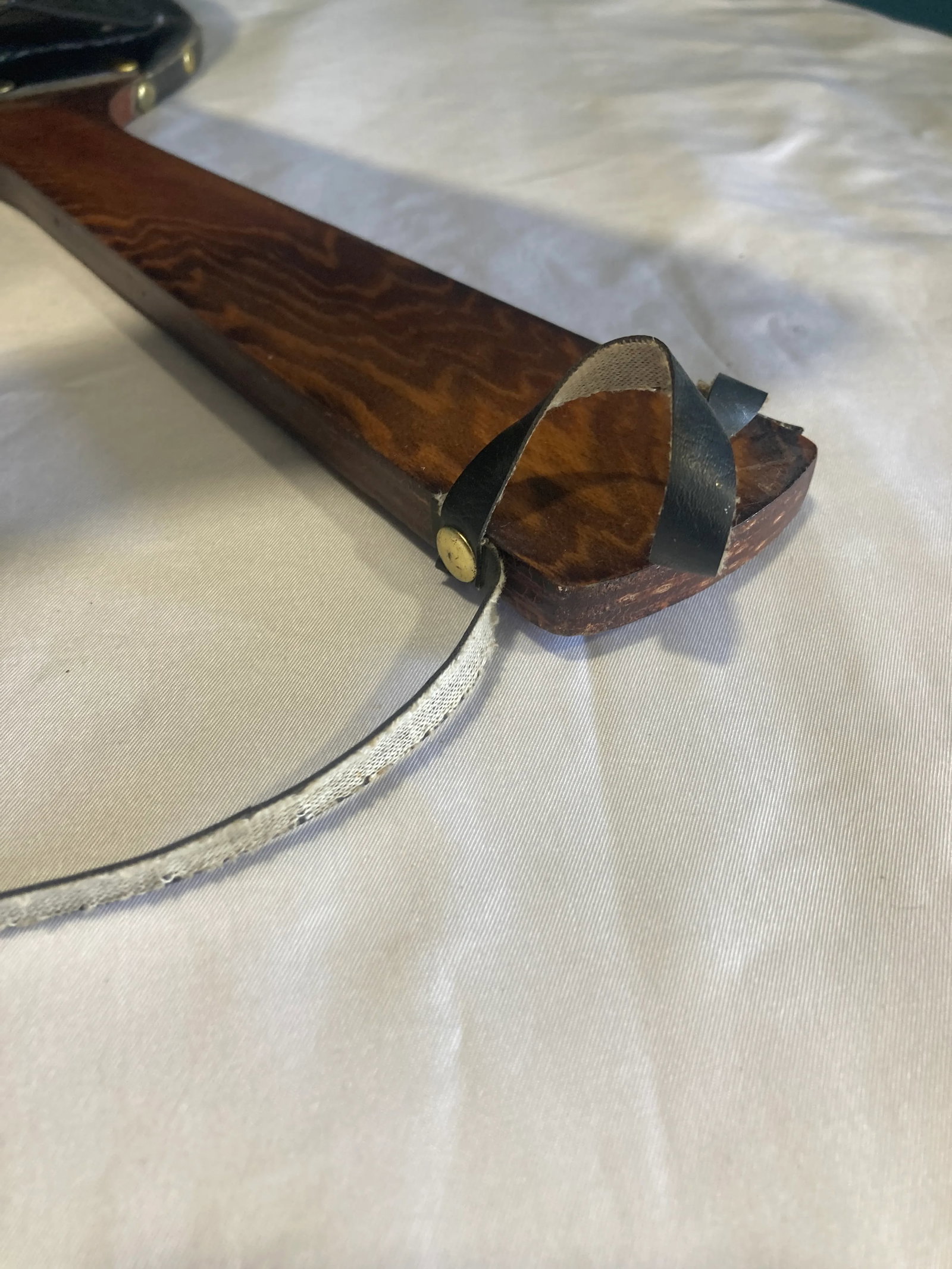 Midcentury Wood & Brass Fireplace Bellows - 8