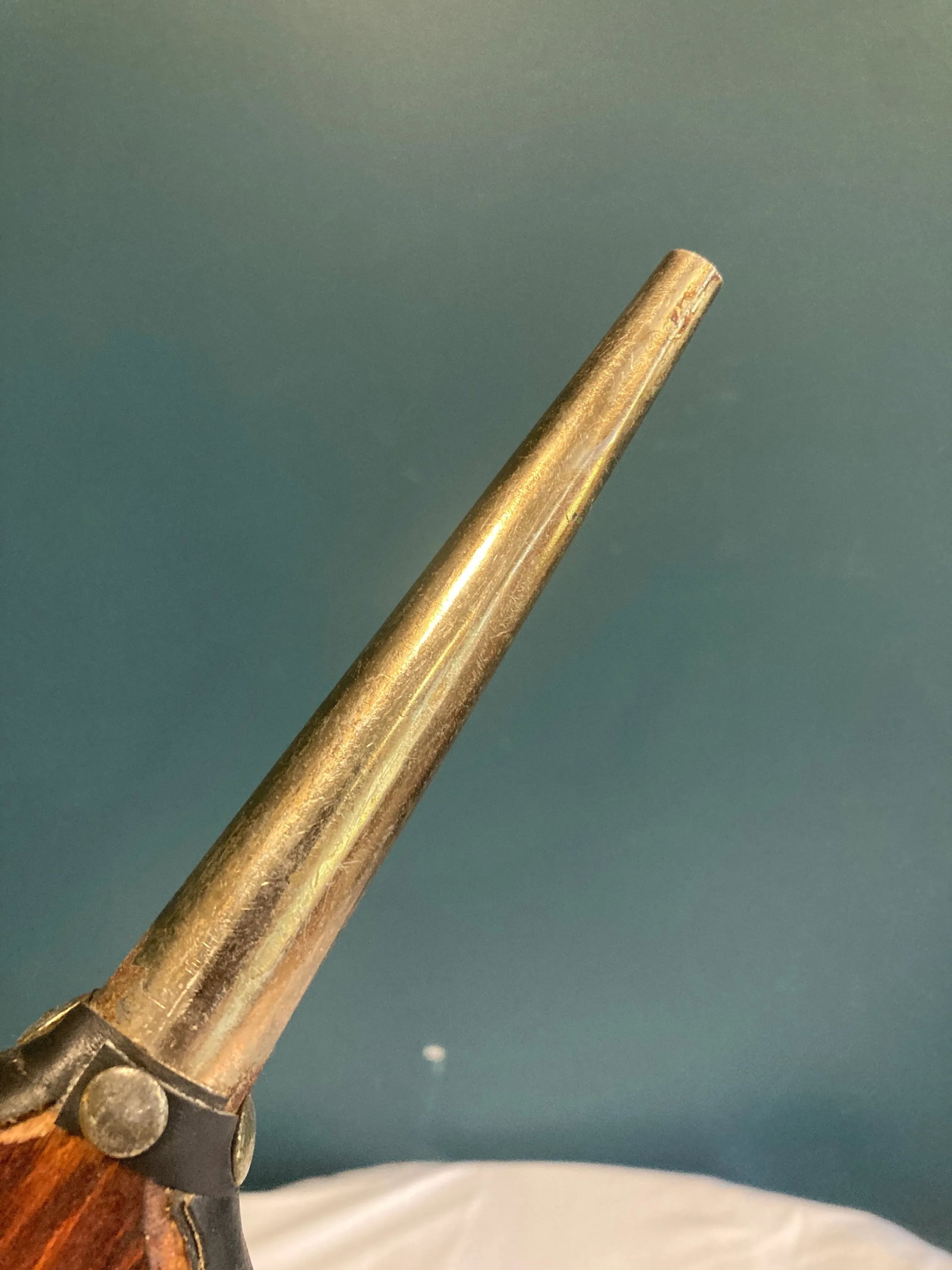 Midcentury Wood & Brass Fireplace Bellows - 9