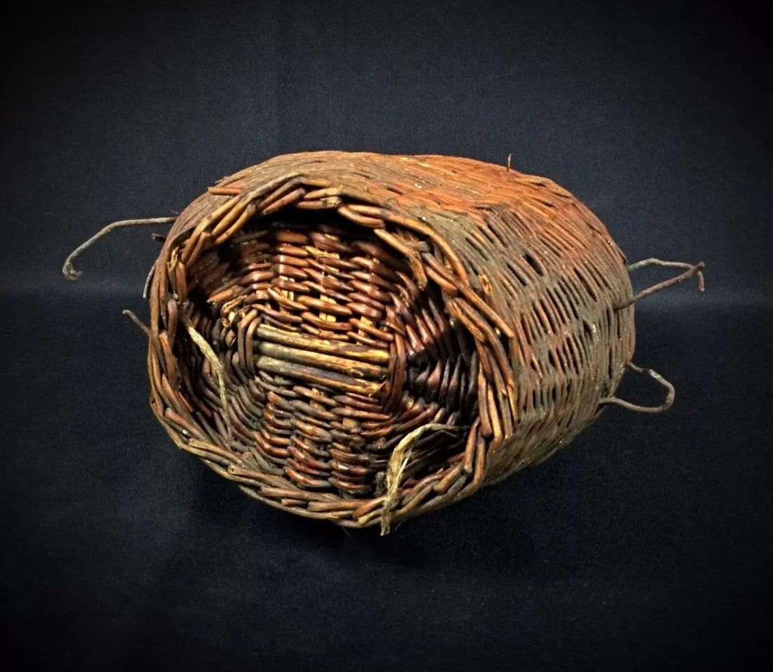 Vintage 20th-Century Demijohn Bottle With Wicker Cover - No Cork - 5