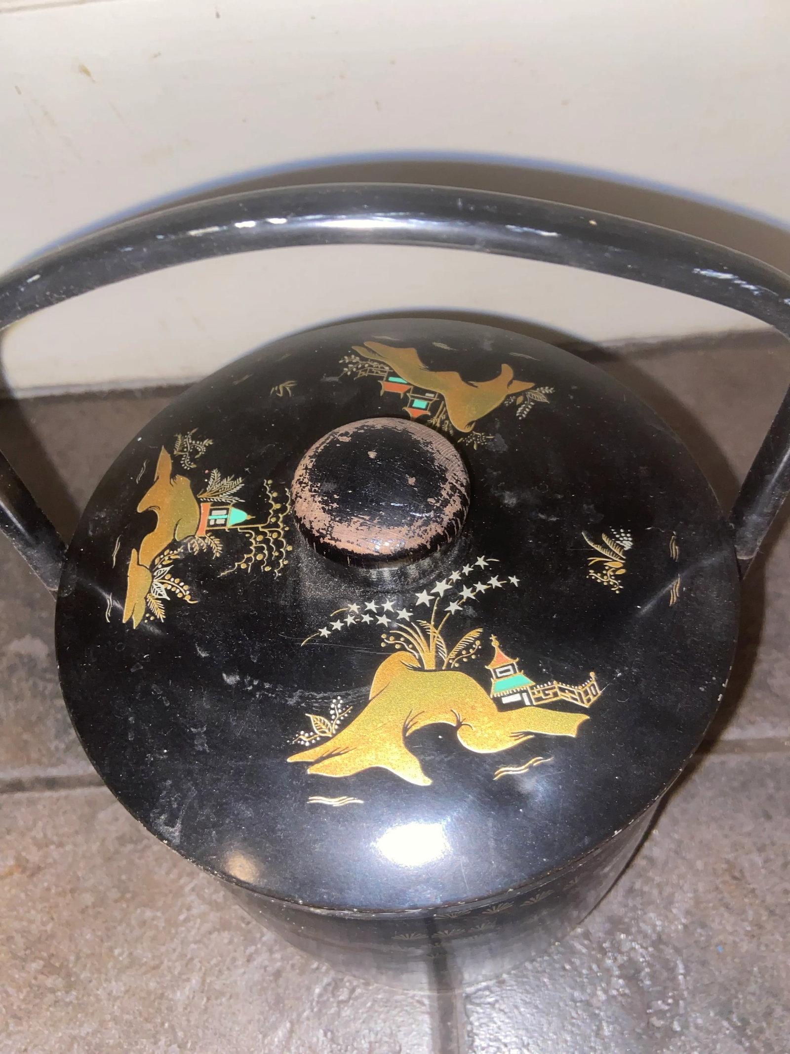 Vintage Chinoiserie Ice Bucket by Baret & Co. From England - 4