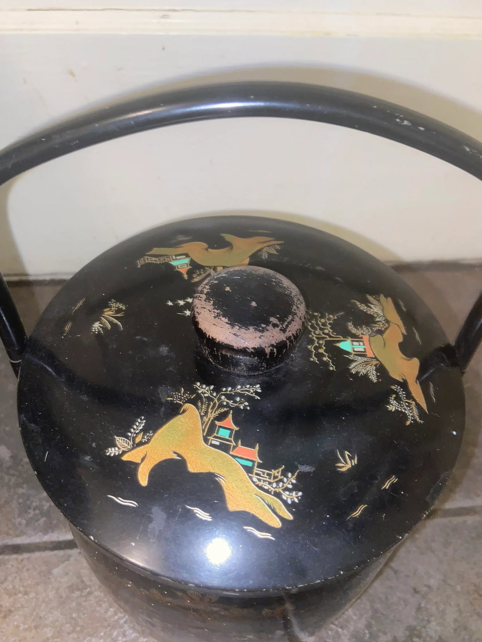 Vintage Chinoiserie Ice Bucket by Baret & Co. From England - 7