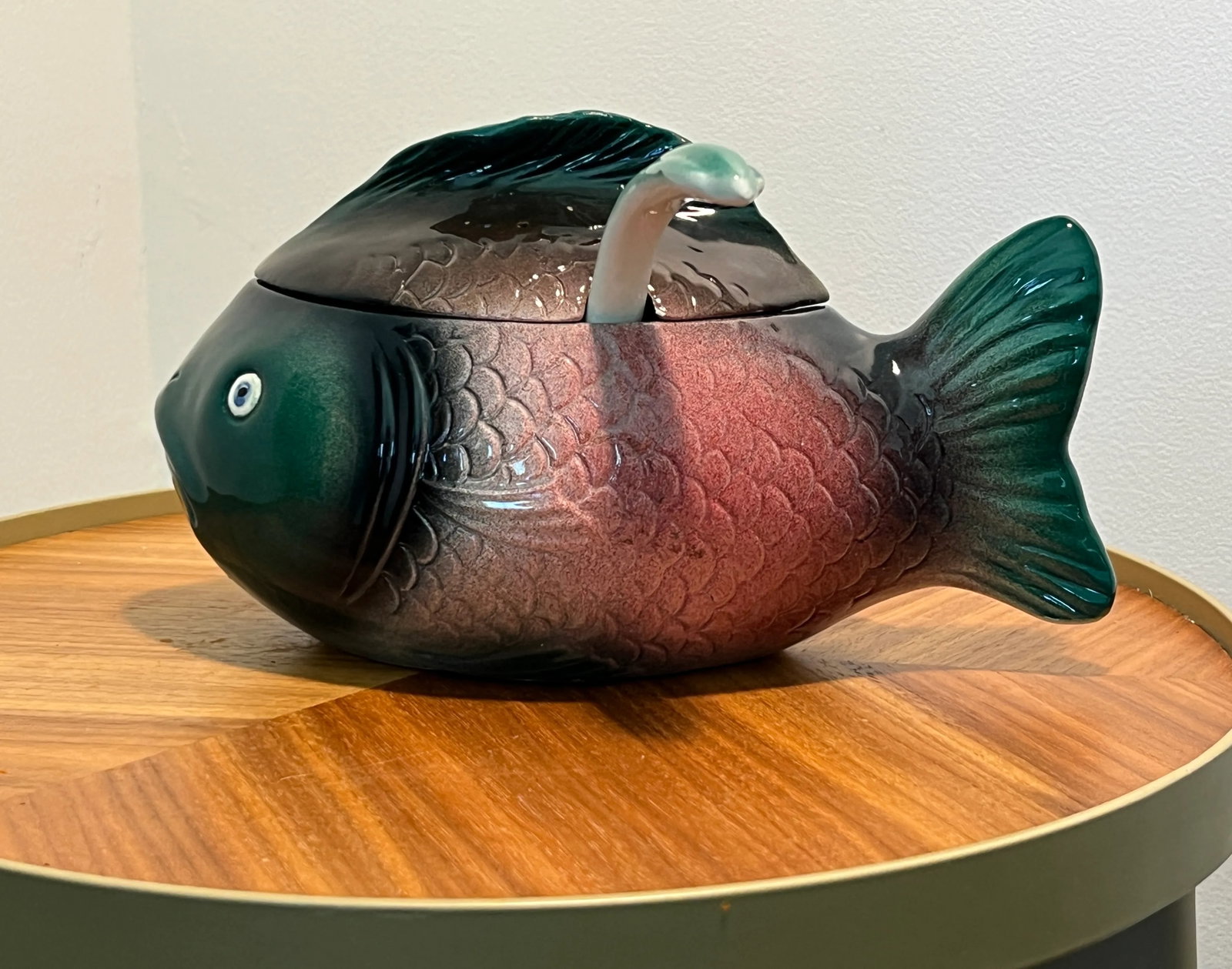 Vintage Italian Ceramic Fish Tureen Serving Dish & Ladle - 5