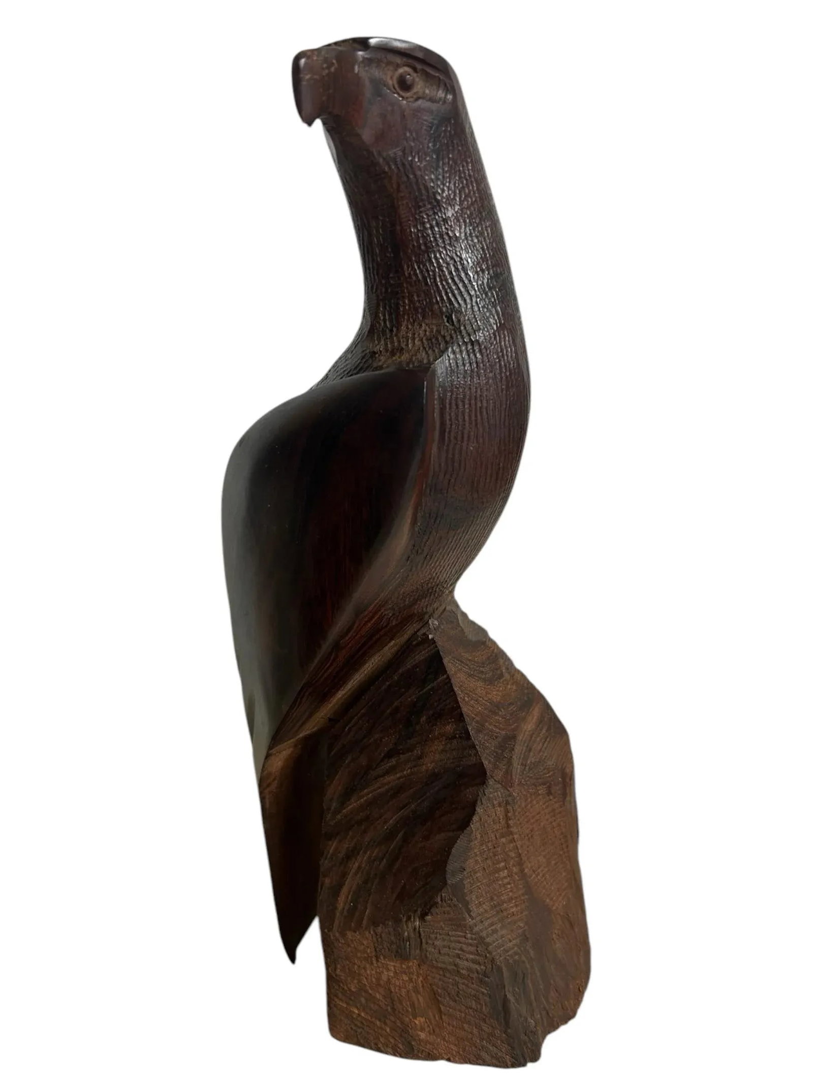 Vintage 1960's Ironwood Hand Carved Eagle Bird Folk Art - 3