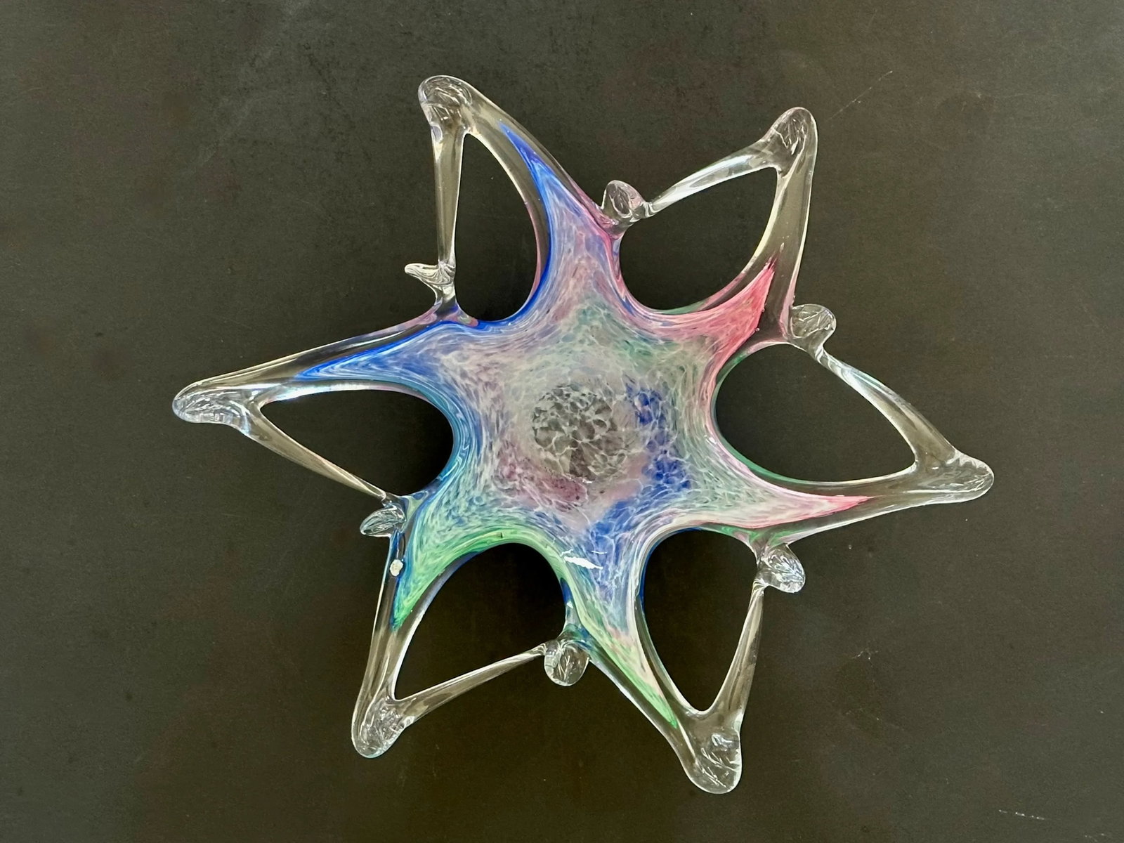 Italian Art Glass Starfish Bowl - 12
