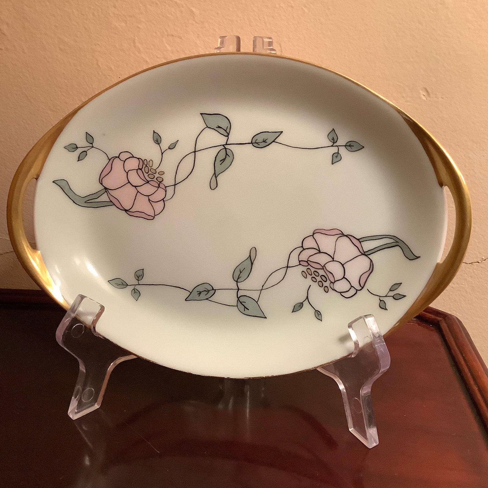 Haviland Limoges Art Deco Porcelain Tray, Handpainted - 8