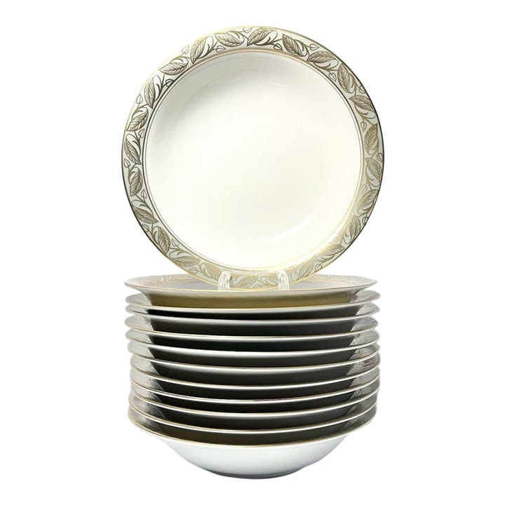 1950s Noritake "Greta" Set of 12 Bone China Soup Bowls (1 of 4)