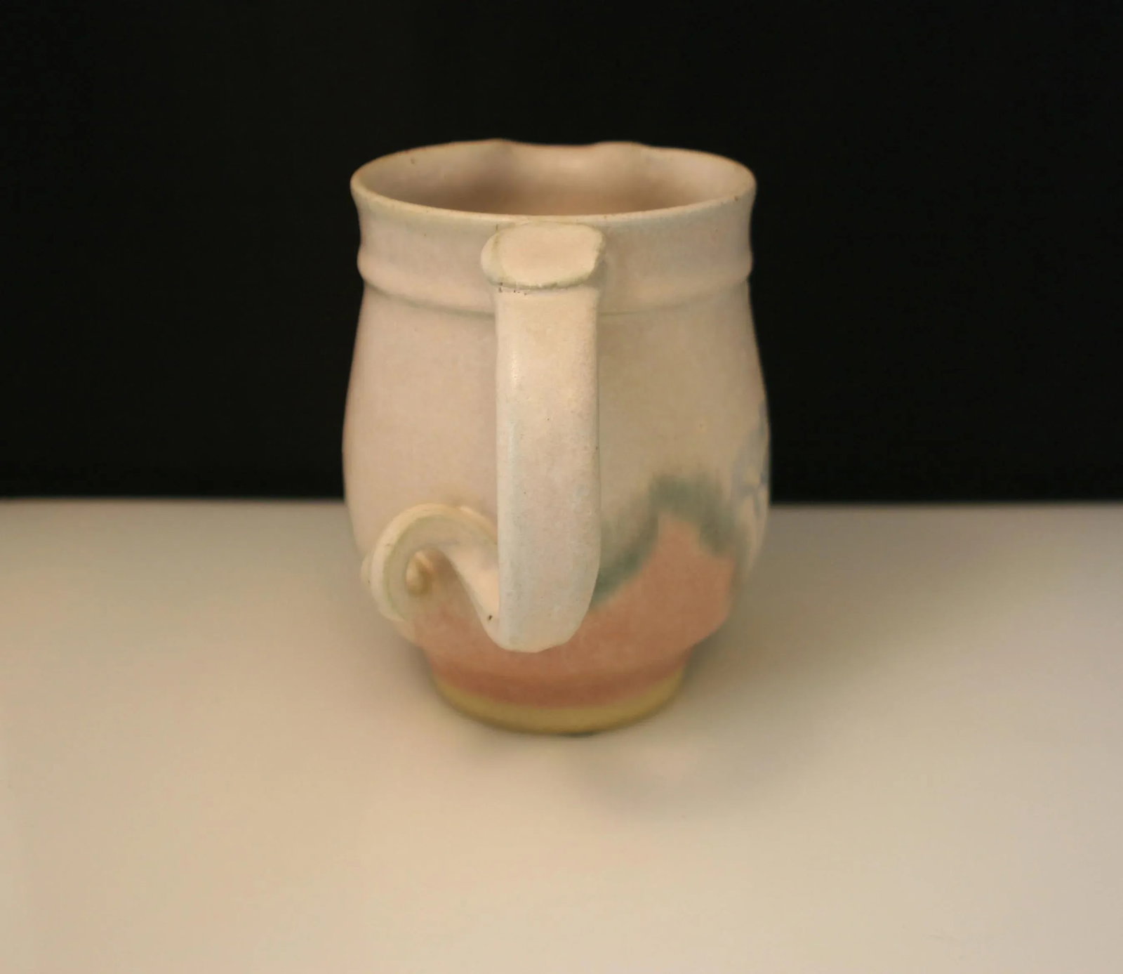 Vintage Jess Lord Studio Pottery Hand Thrown Pastel Abstract Design Pitcher - 3