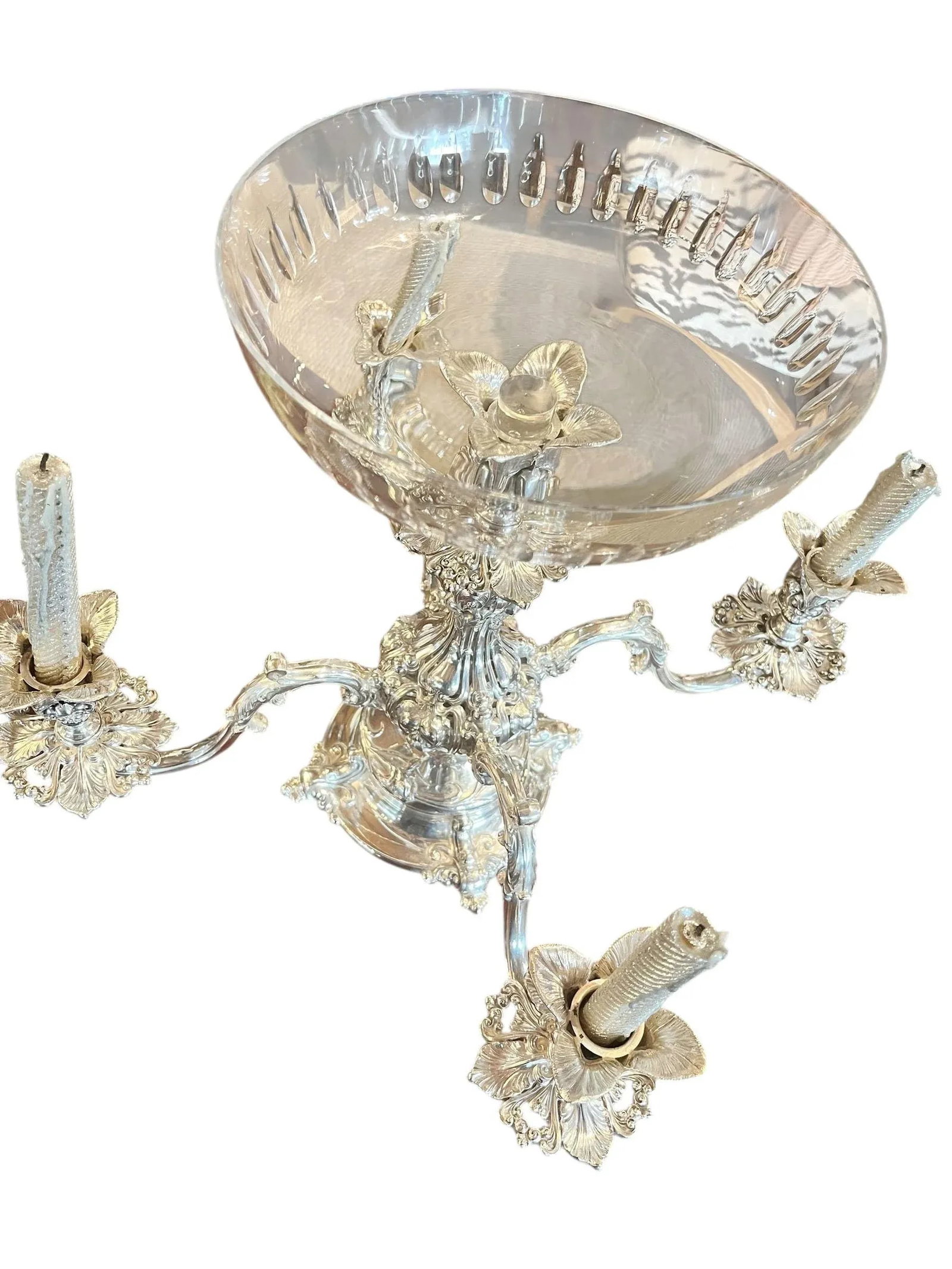 English Silver Plate Epergne - 4