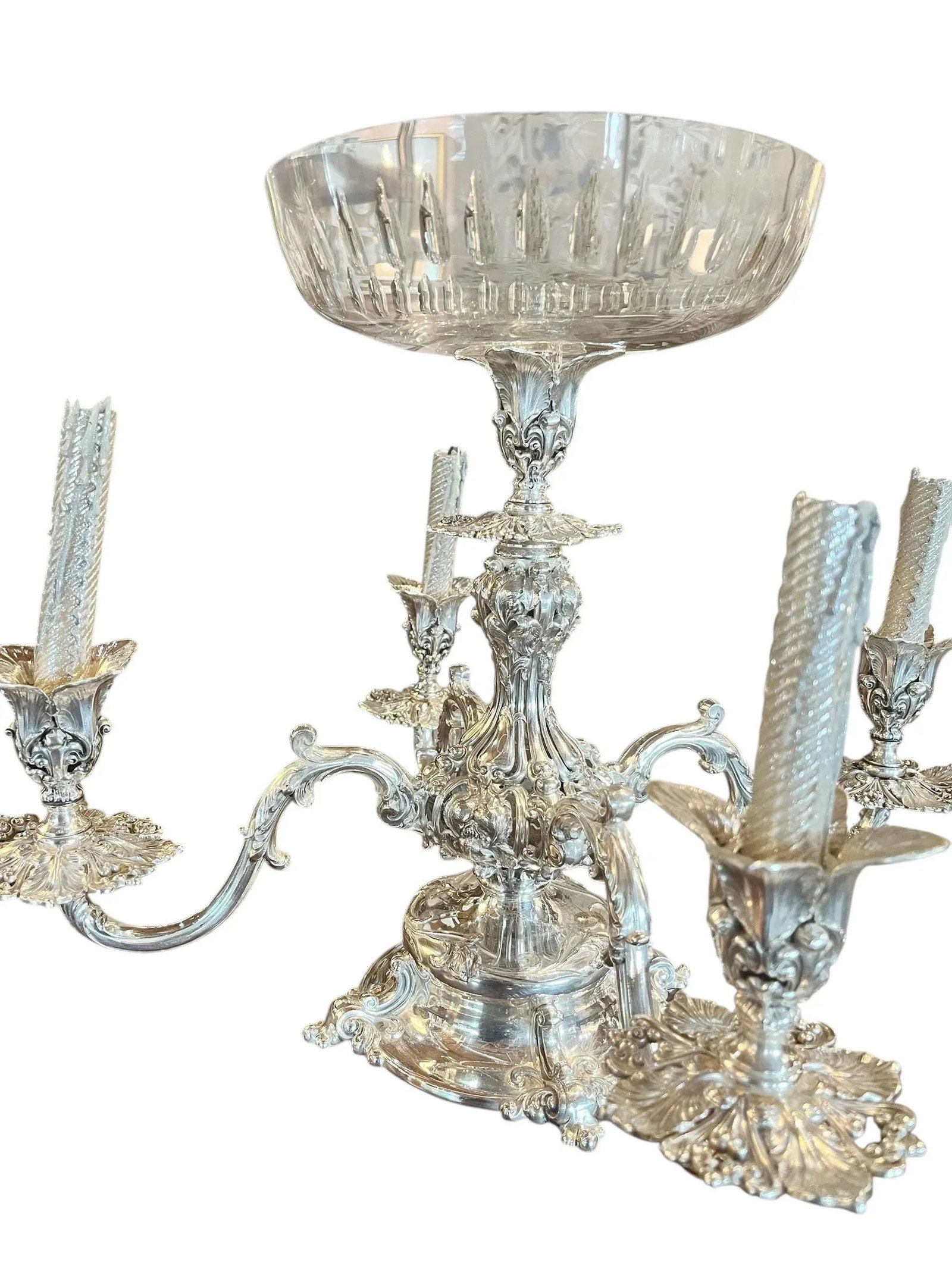 English Silver Plate Epergne - 6