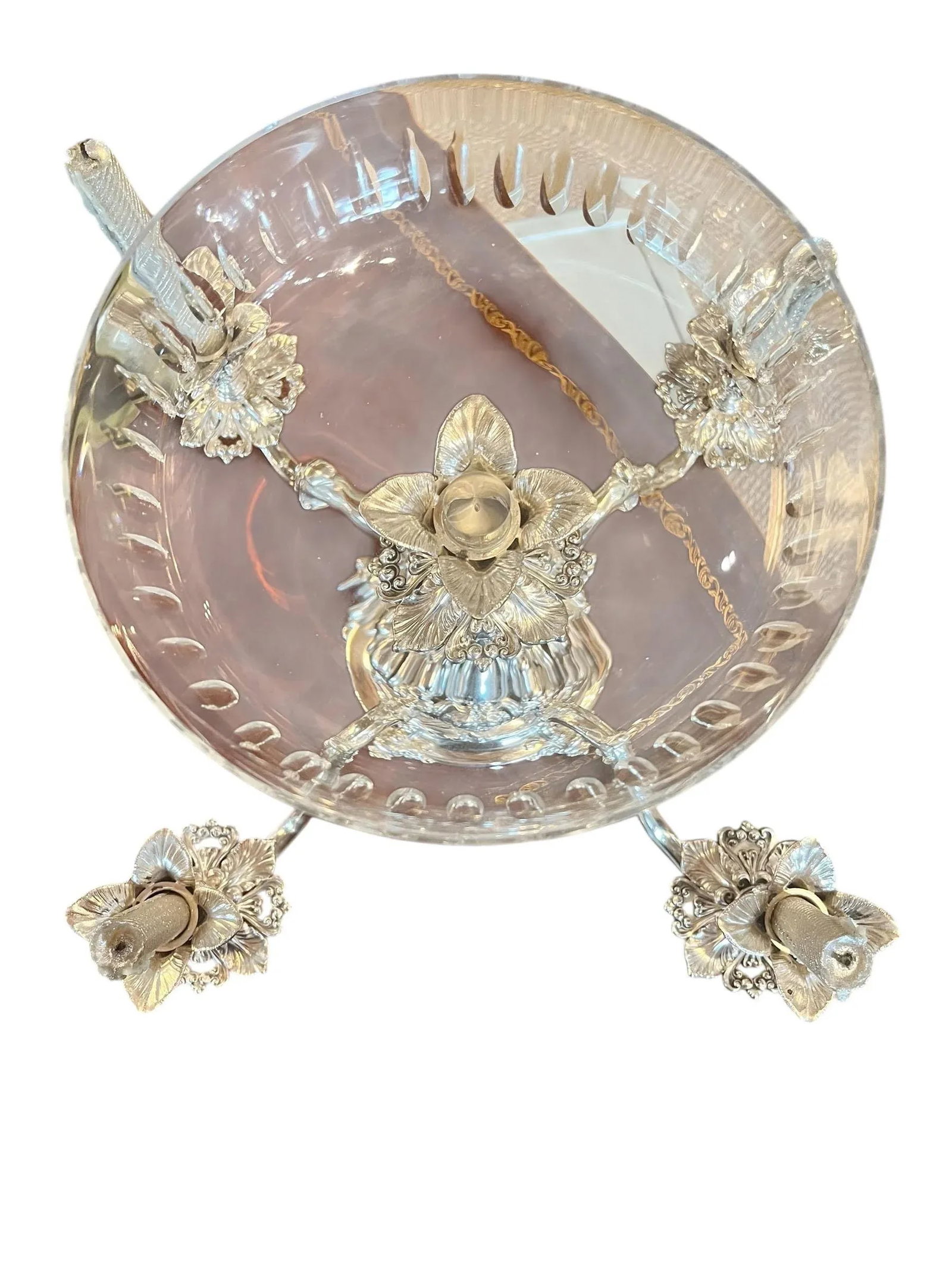 English Silver Plate Epergne - 7