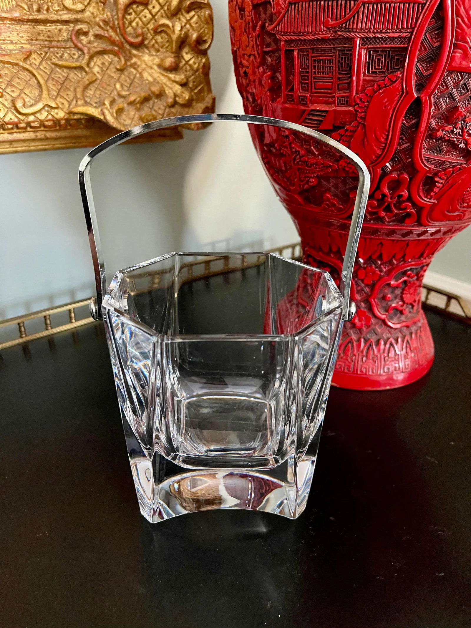 1970s Vintage French Crystal Ice Bucket - 5