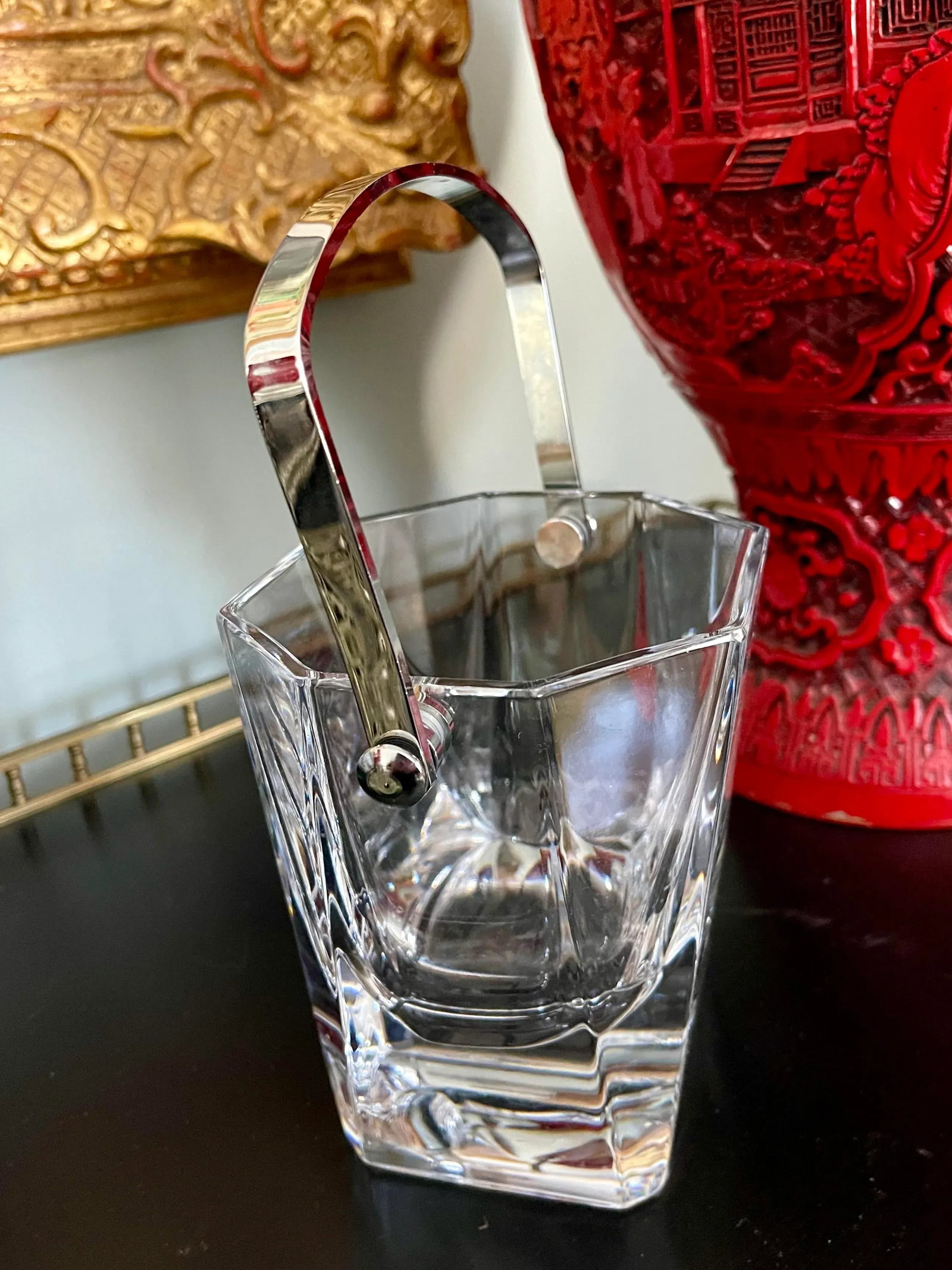 1970s Vintage French Crystal Ice Bucket - 6