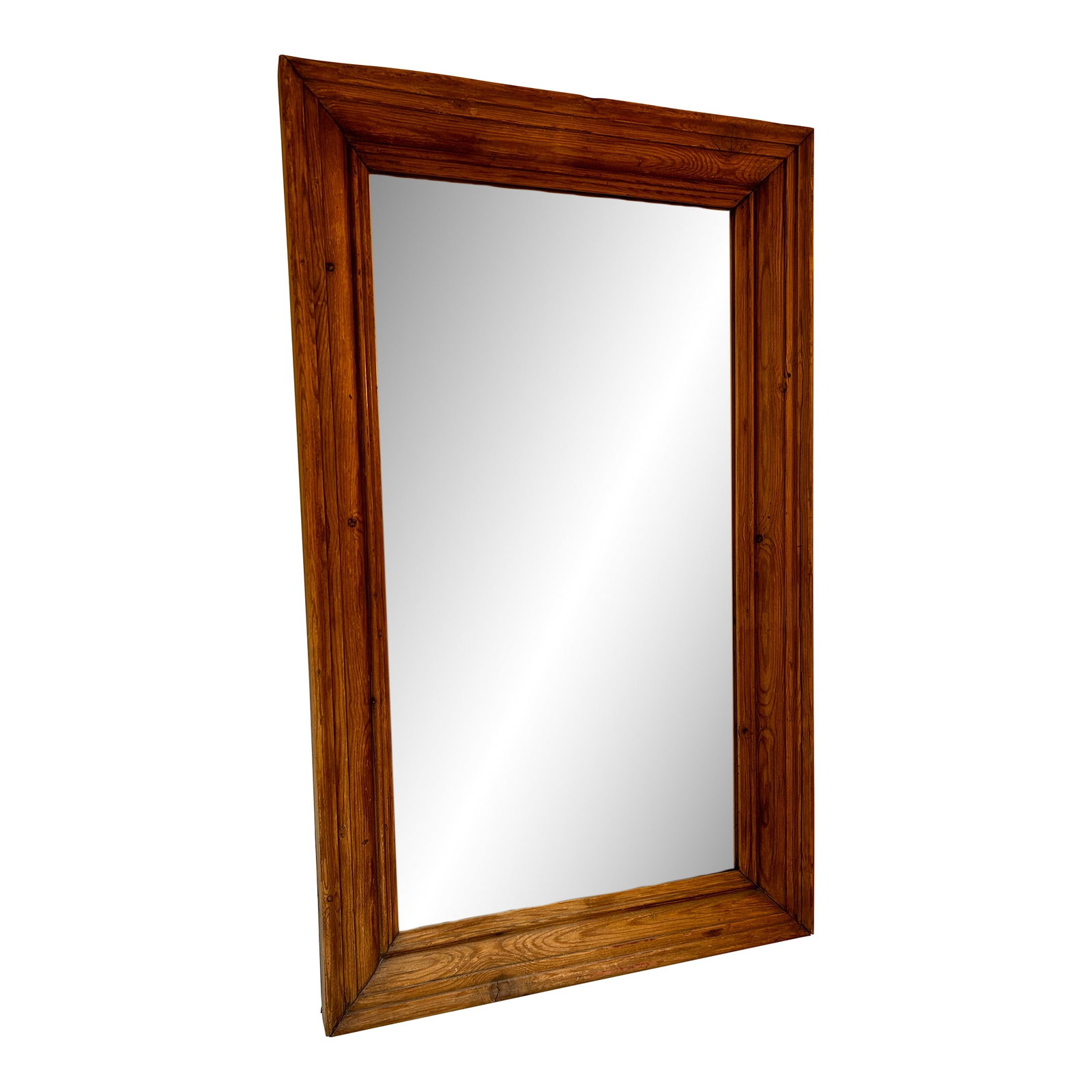 Handmade Beveled Yellow Pine Framed Wall Mirror (1 of 4)
