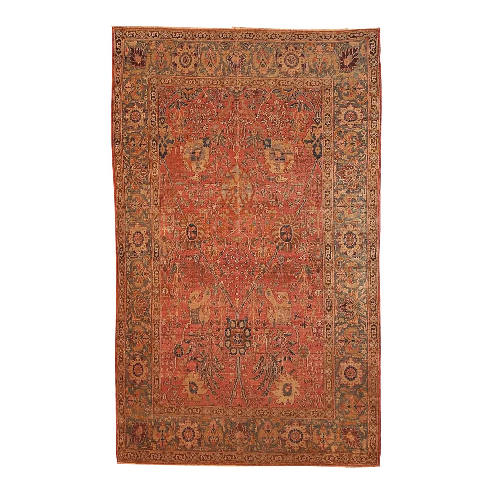 Handmade Antique Indian Loristan Rug 5.8' X 8.8' (176cm X 268cm) 1880s (1 of 8)