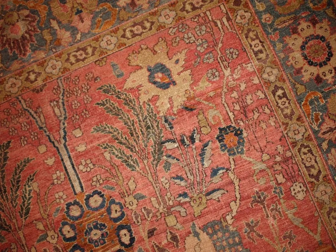 Handmade Antique Indian Loristan Rug 5.8' X 8.8' (176cm X 268cm) 1880s - 3