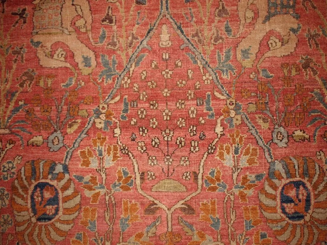 Handmade Antique Indian Loristan Rug 5.8' X 8.8' (176cm X 268cm) 1880s - 6