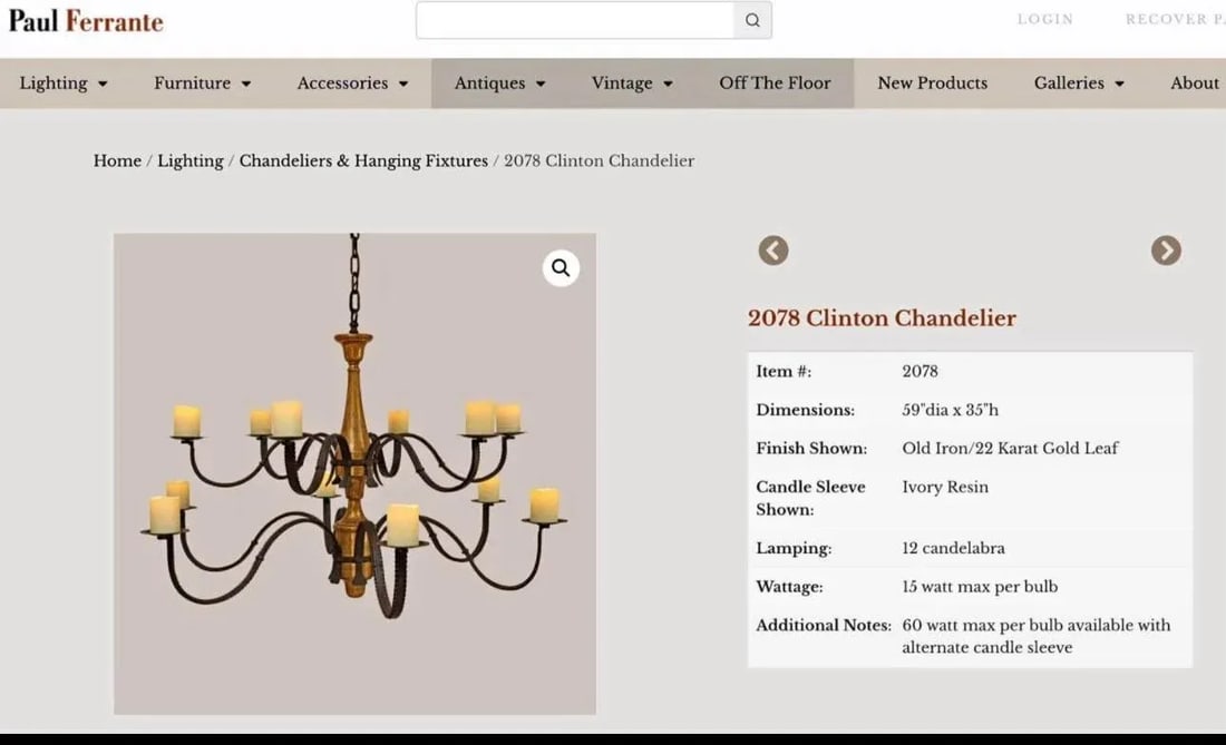 Paul Ferrante Clinton Chandelier - 4