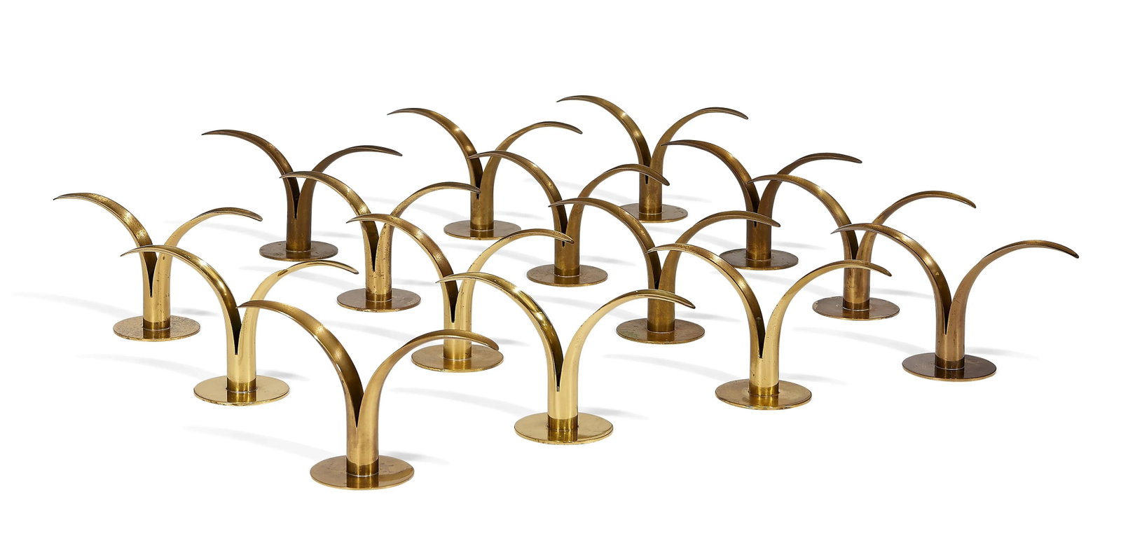 1960s Marked Brass Candleholders by Ivar Alenius Bjork (1905-1978) for Ystad, Sweden - Collection of - 3
