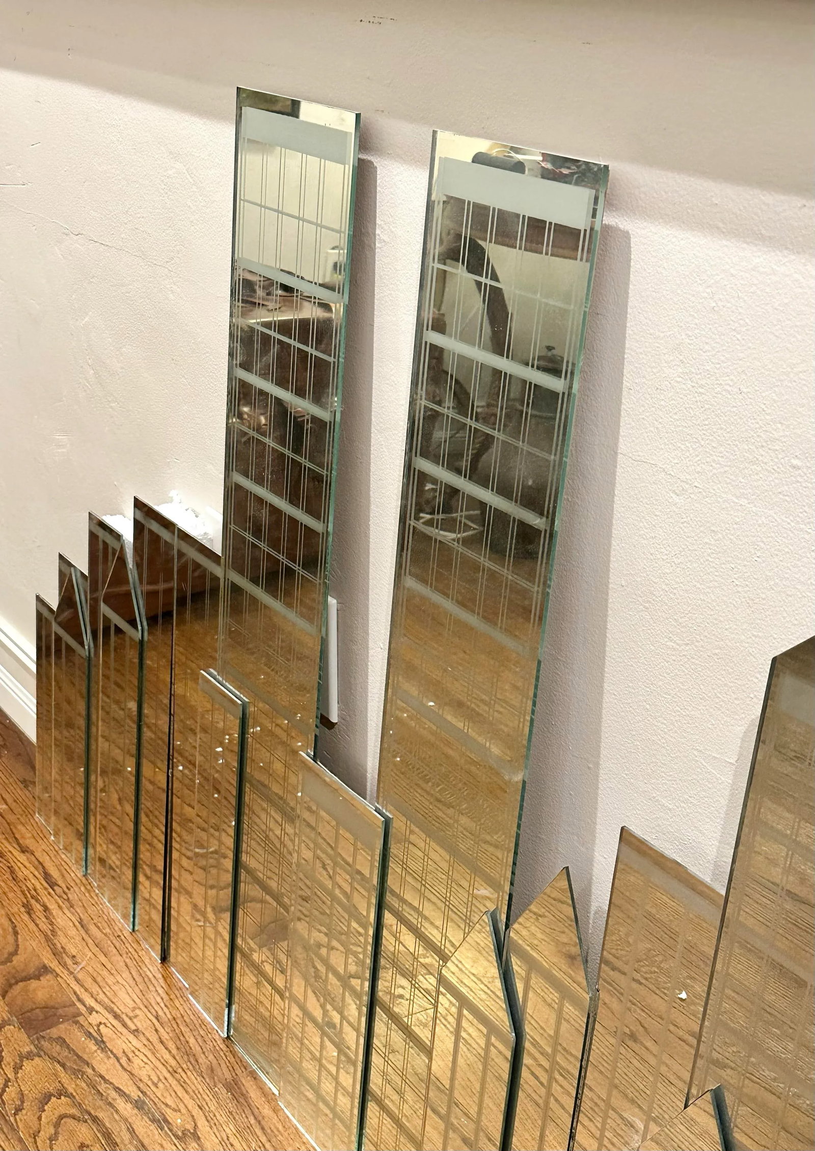 Vintage 1980s Large New York City Skyline 3D Wall Mirror - 2