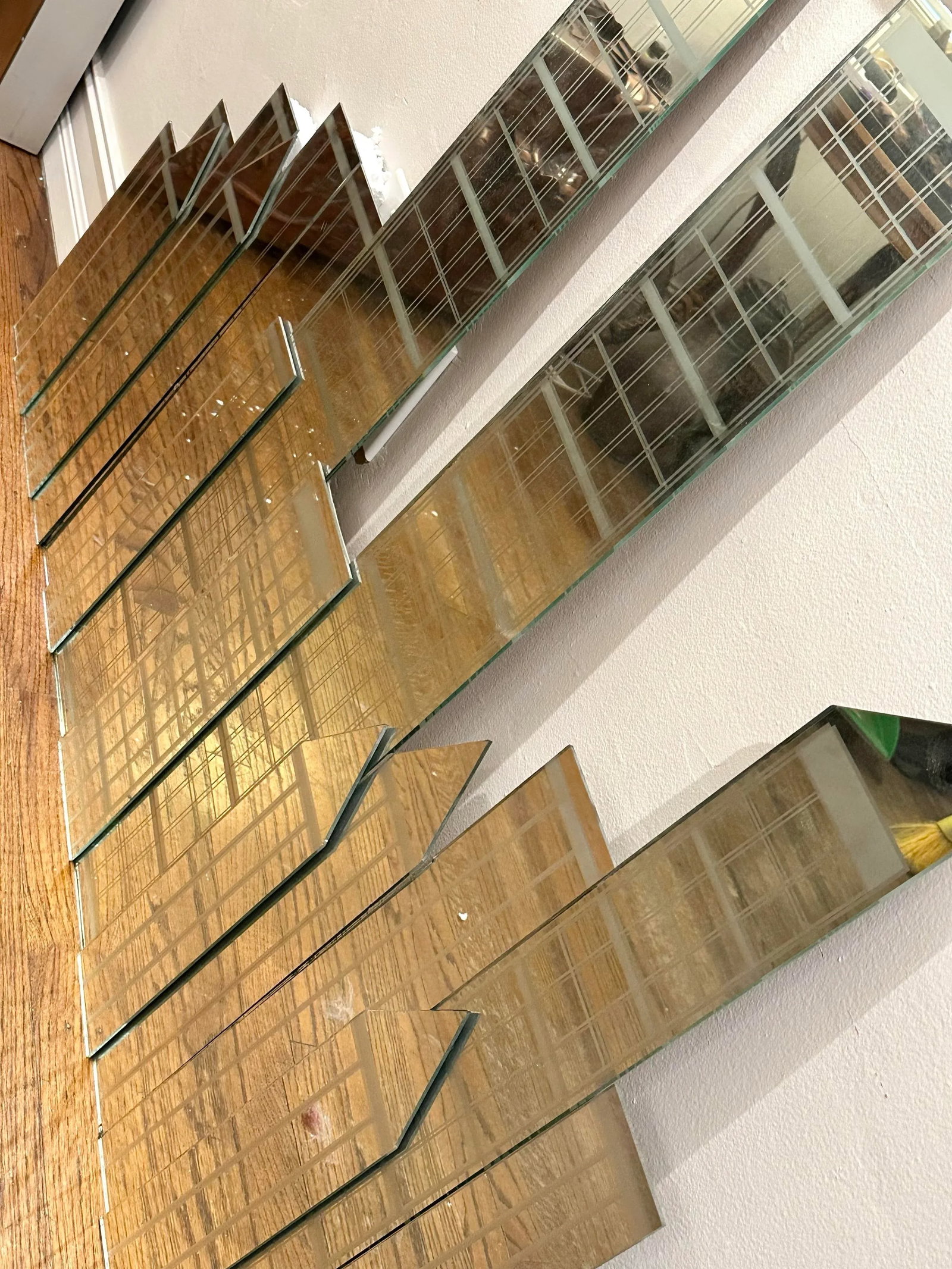 Vintage 1980s Large New York City Skyline 3D Wall Mirror - 3