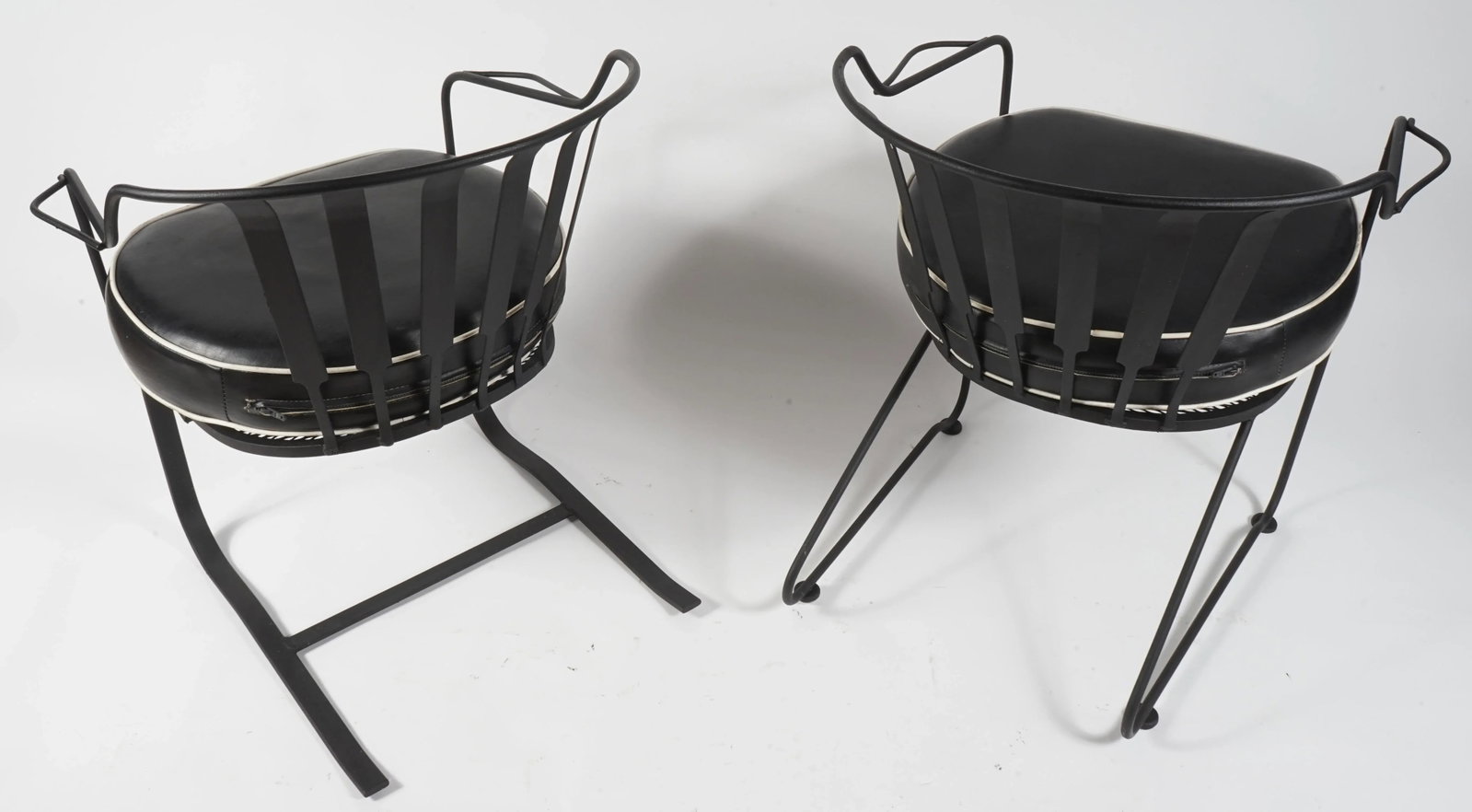 Mid 20th Century Wrought Iron Arm Chairs in the Style of Russell Woodard - Set of 2 - 4