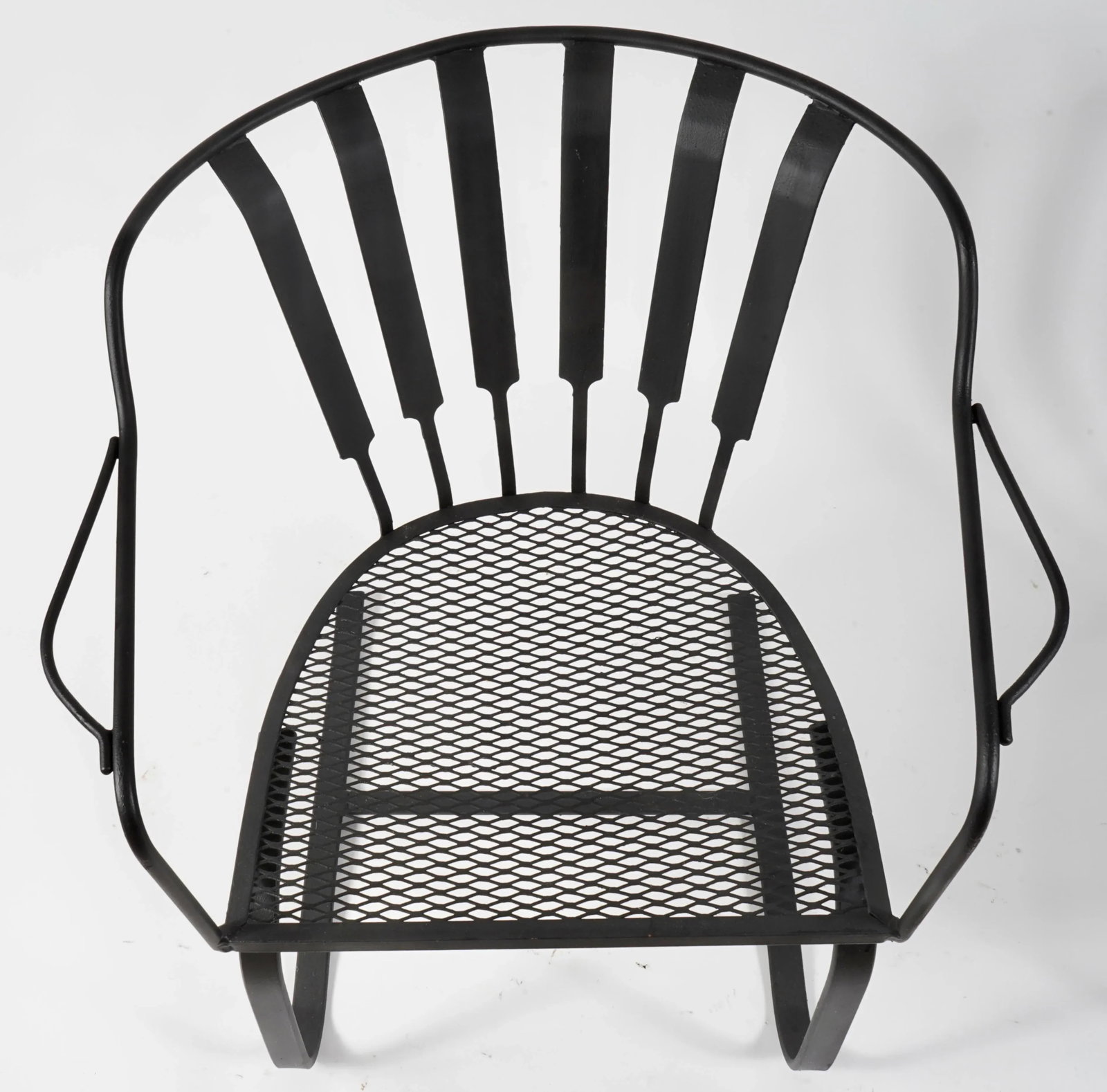 Mid 20th Century Wrought Iron Arm Chairs in the Style of Russell Woodard - Set of 2 - 8