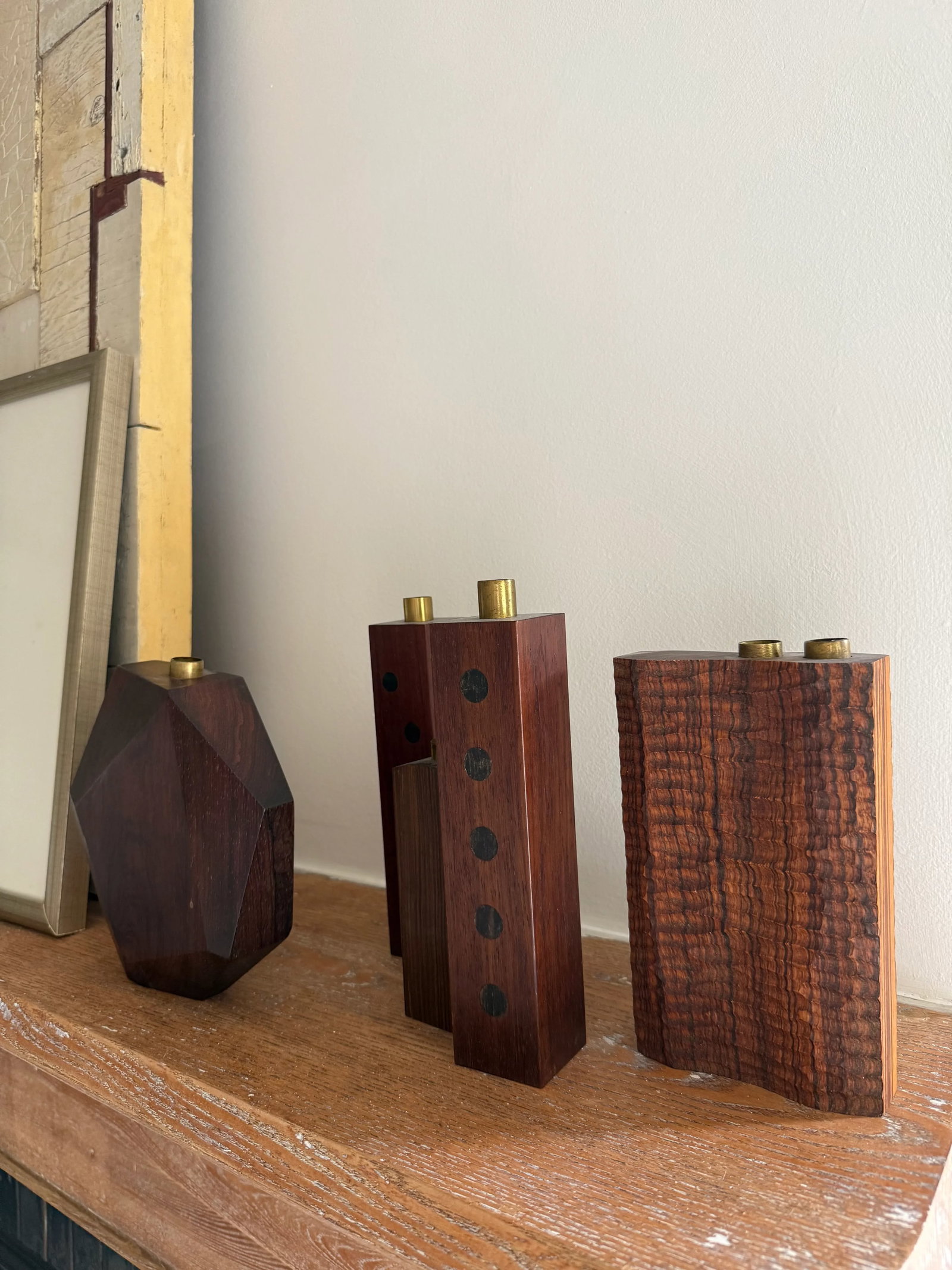 Mid 20th Century Hardwood Candle Holders - Set of 5 - 2