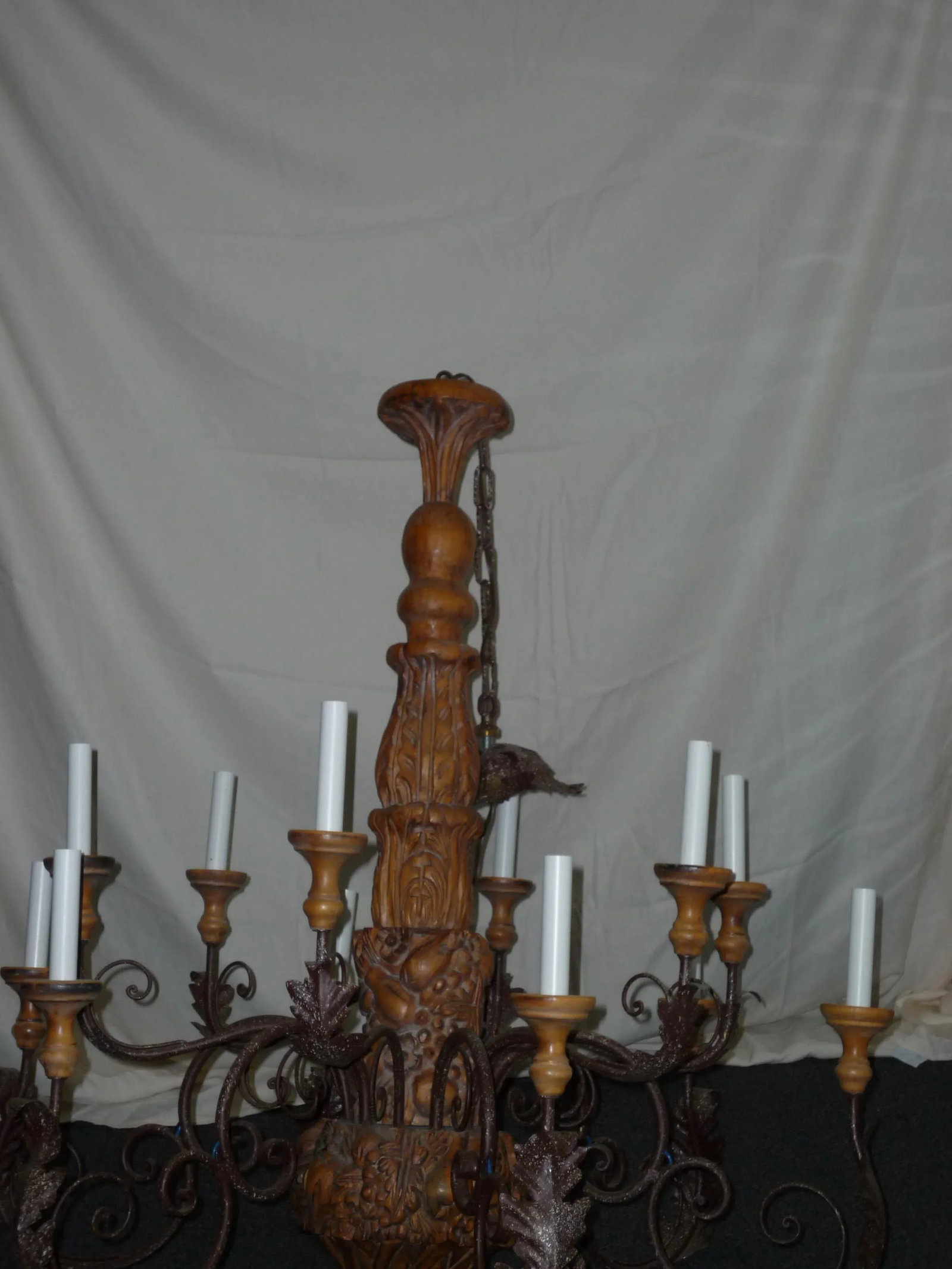 Iron & Wood Chandelier - 7
