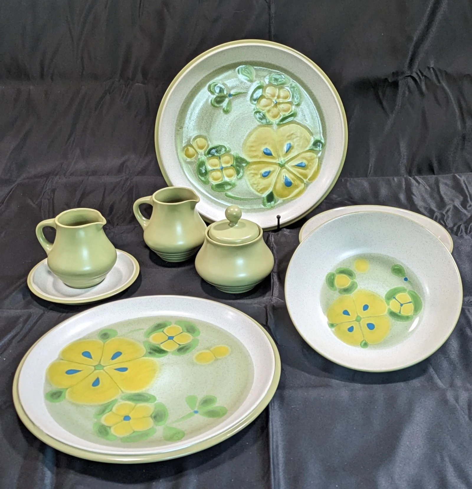 Vintage Noritake "South Pacific" Folkstone Dinnerware Service for 12- 69 Pieces - 2