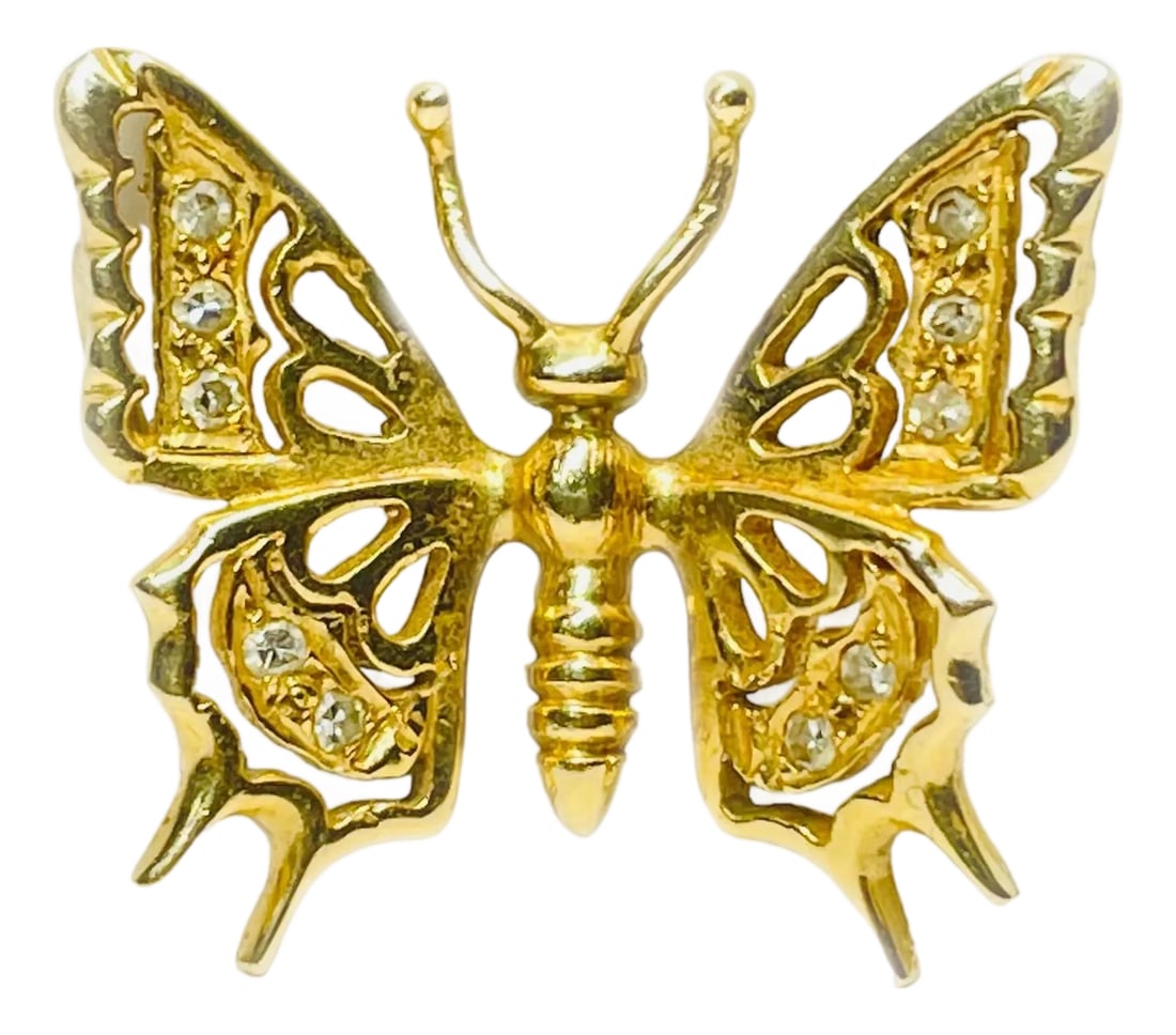 Delicate 14k Yellow Gold Jewelry Butterfly Pendant: This delicate butterfly pendant is a true symbol of beauty and grace. Weighing only 2.5 grams and crafted from 14K yellow gold, it features a 0.006CTW diamond that adds a touch of sparkle to the