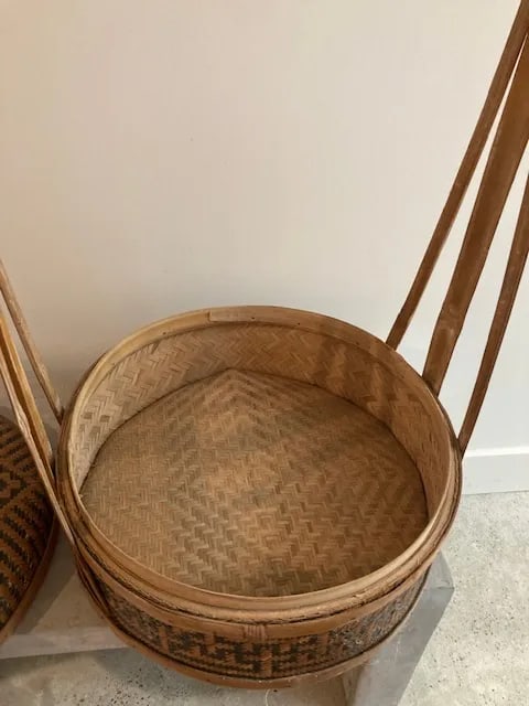 Early 20th Century Chinese Rattan Wedding Basket - 5