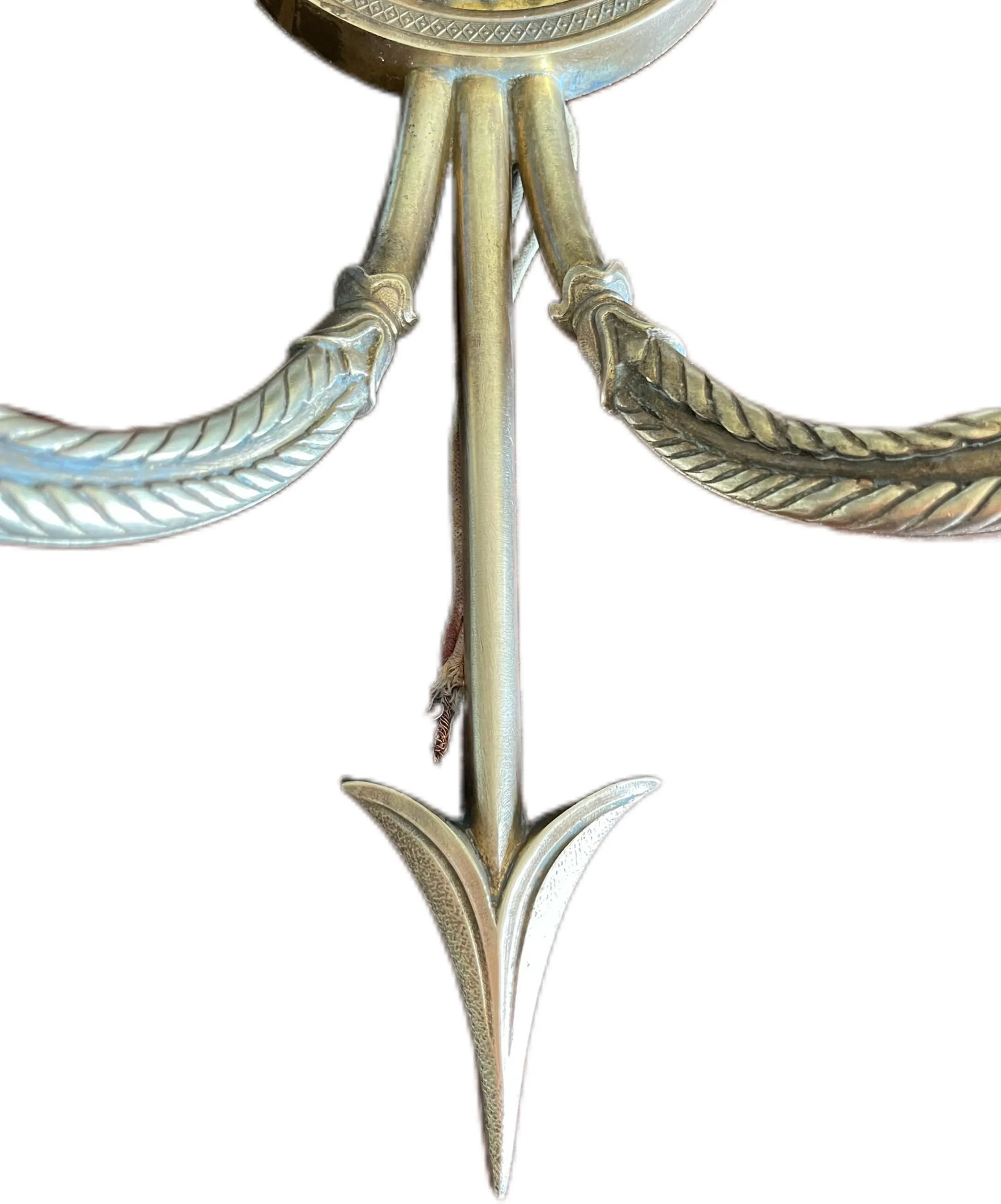 Early 20th Century French Bronze Empire Style With Lion Head and Arrow Sconce Light - 6