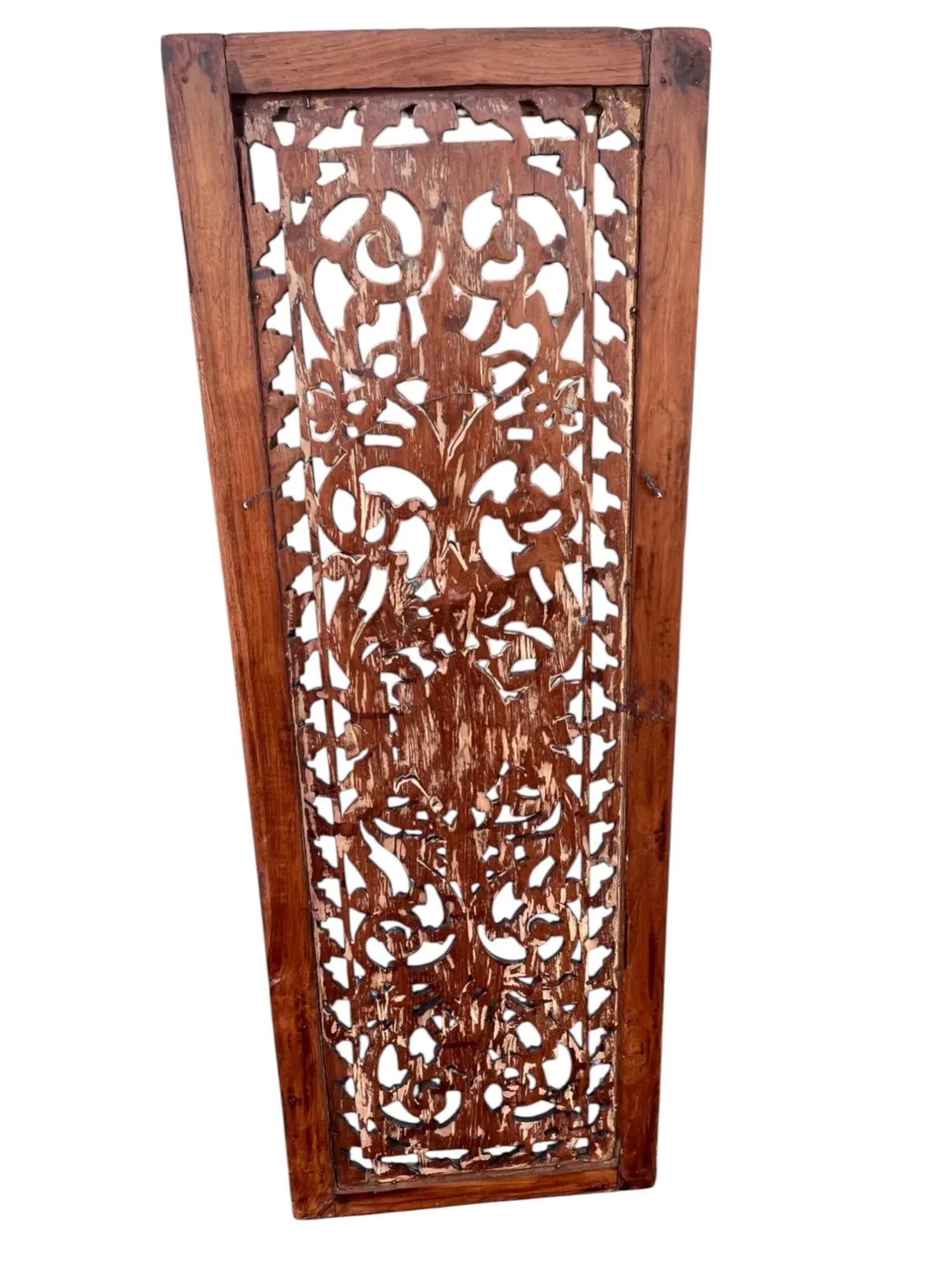 Antique Pierced Carved Wall Hanging Plaque - 10