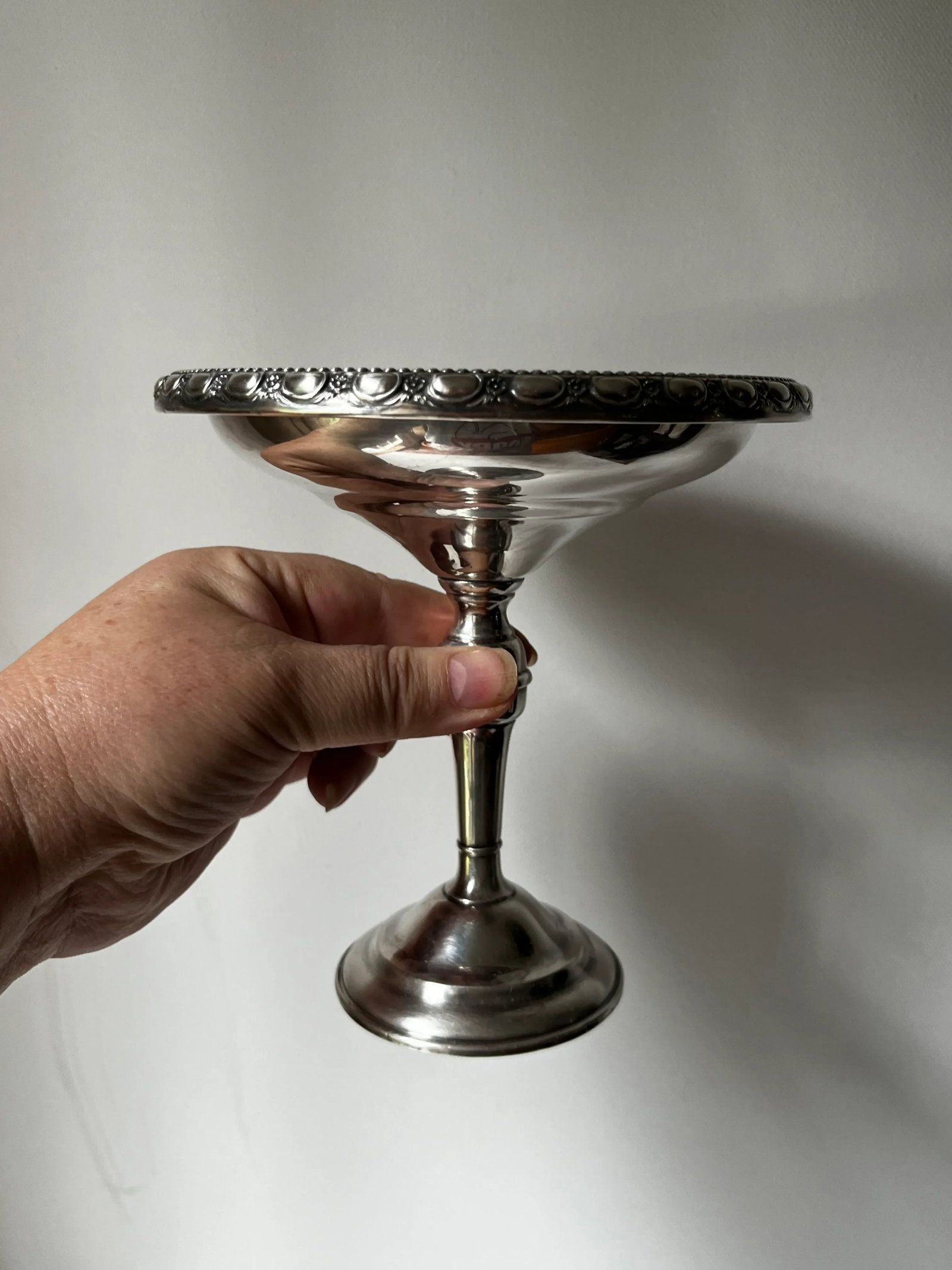 Antique La Pierre Sterling Silver Tall Compote or Candy Dish - 10