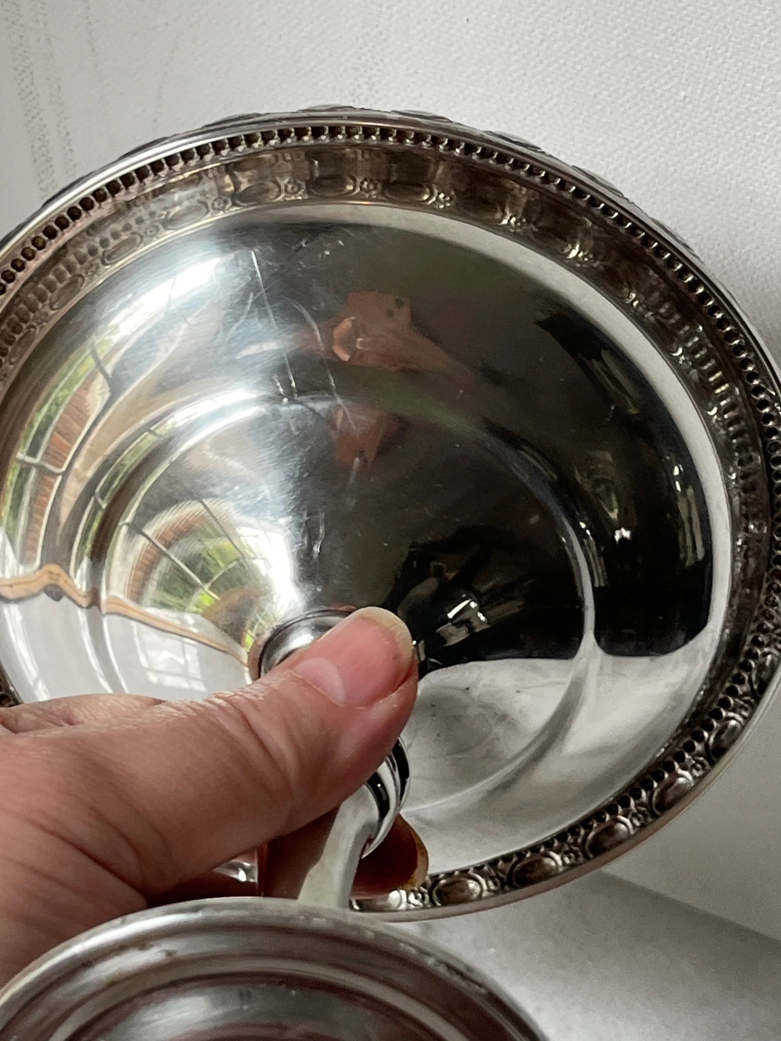 Antique La Pierre Sterling Silver Tall Compote or Candy Dish - 9