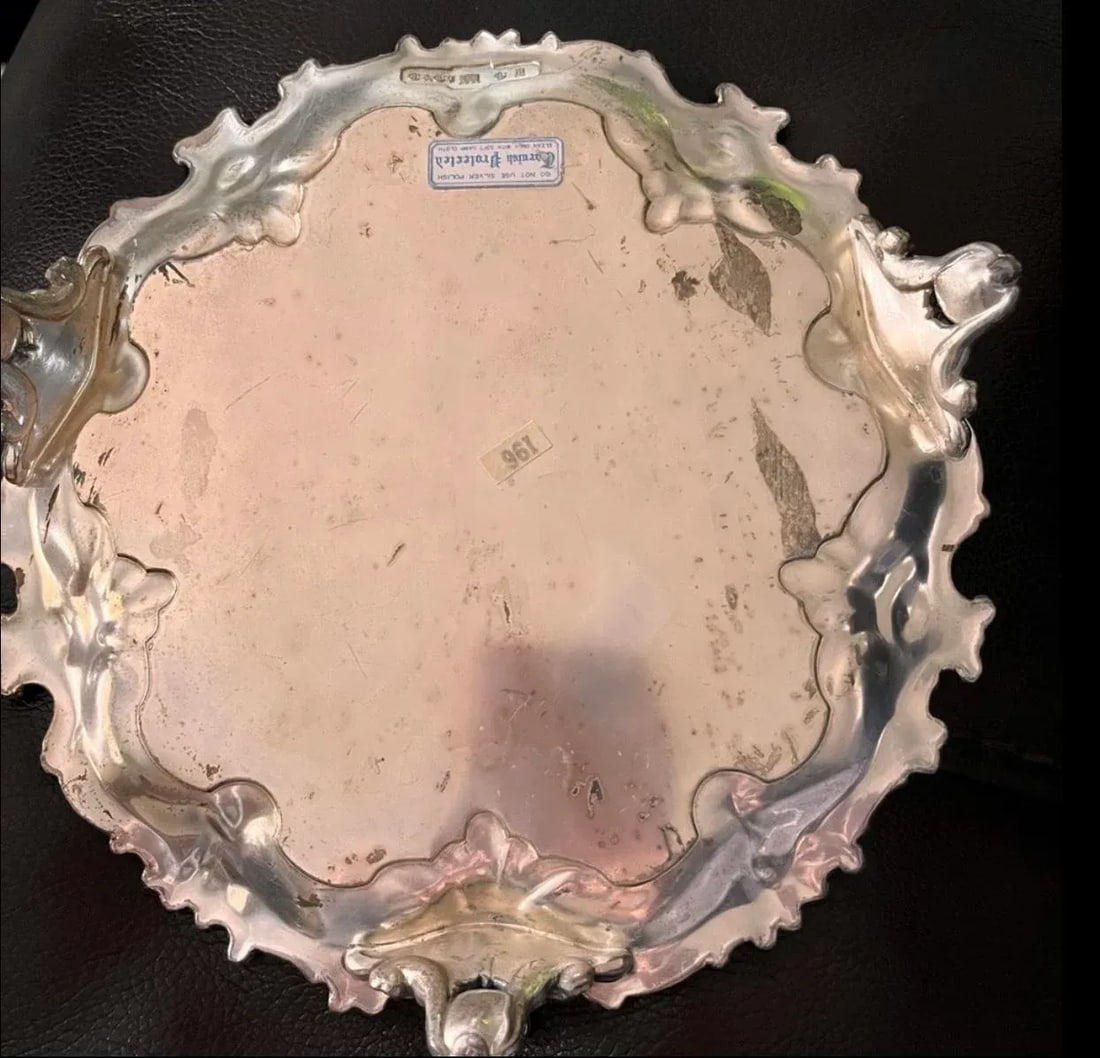 Silverplate Salver by Corbell & Co Round Tray - 10