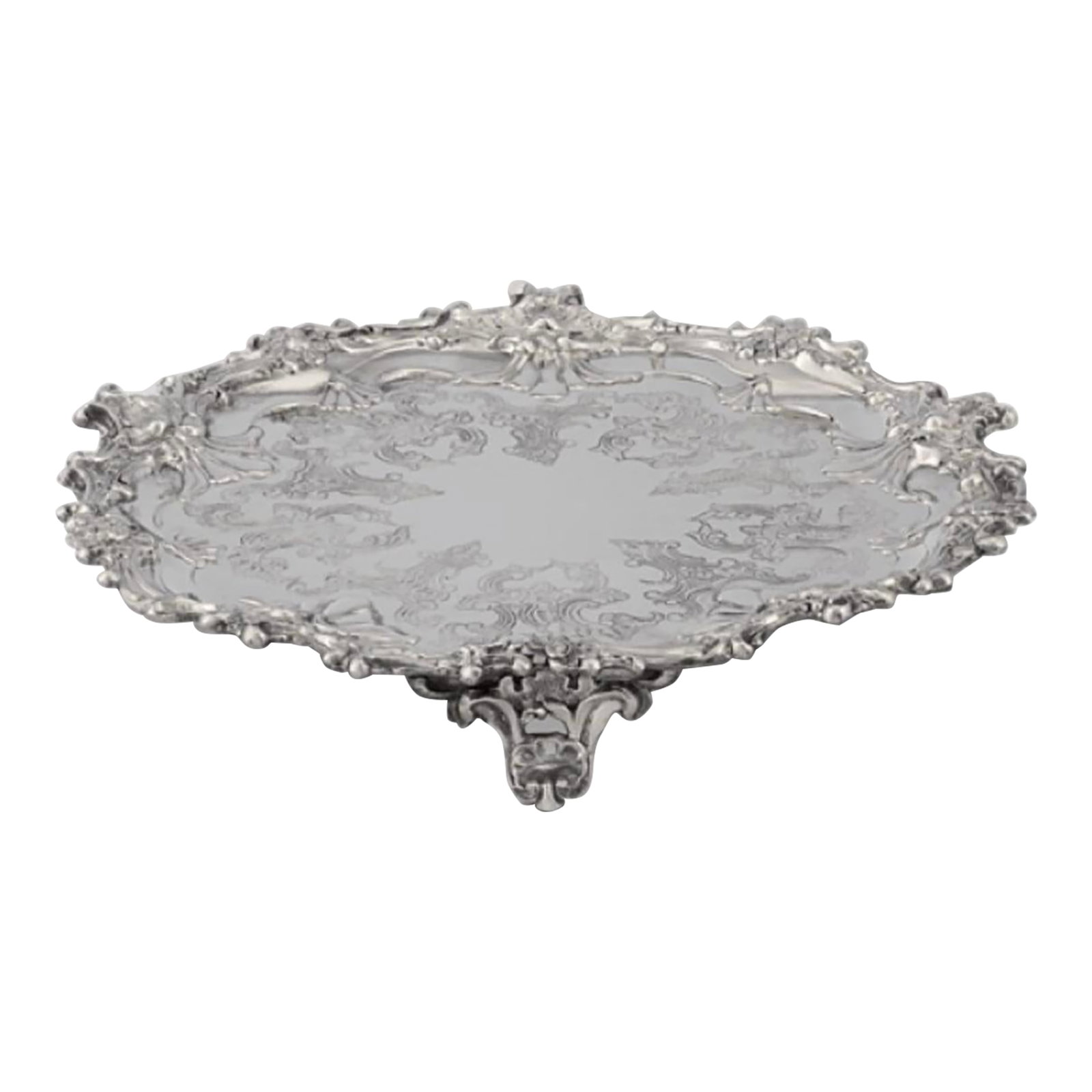Silverplate Salver by Corbell & Co Round Tray (1 of 10)