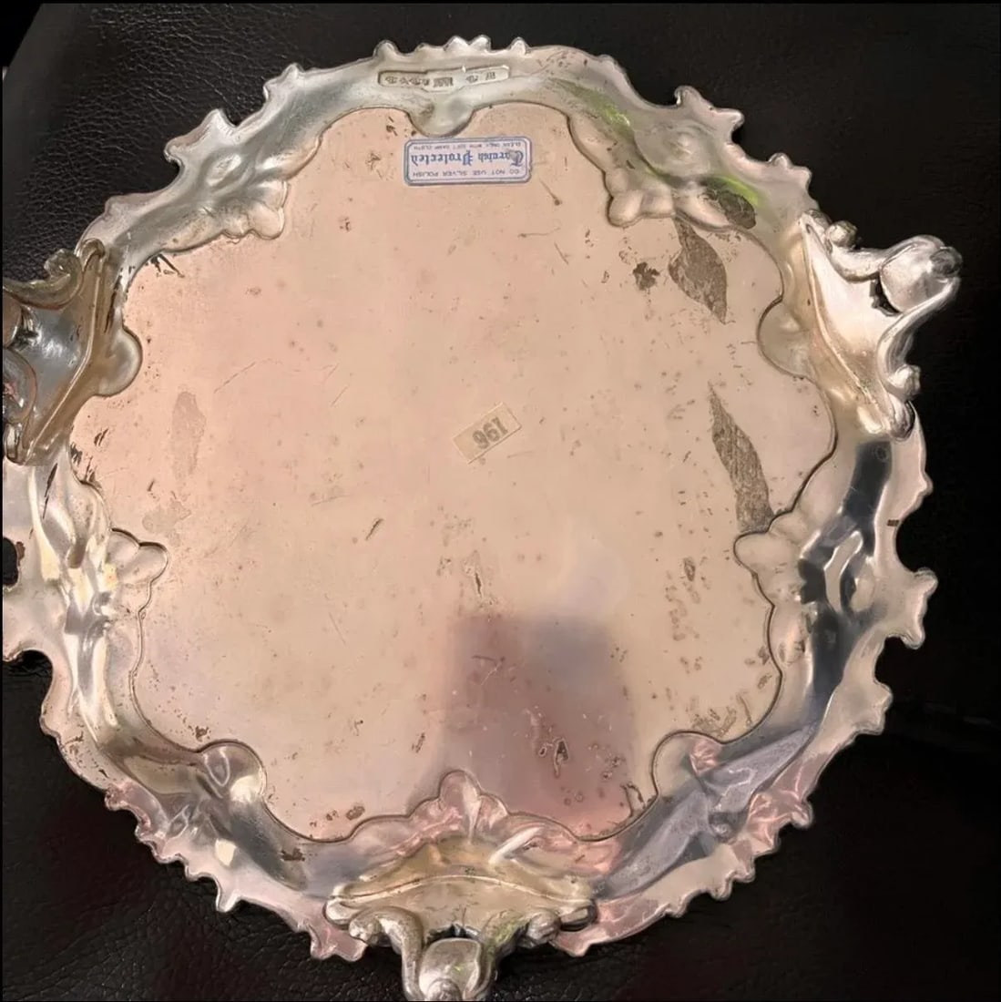 Silverplate Salver by Corbell & Co Round Tray - 3