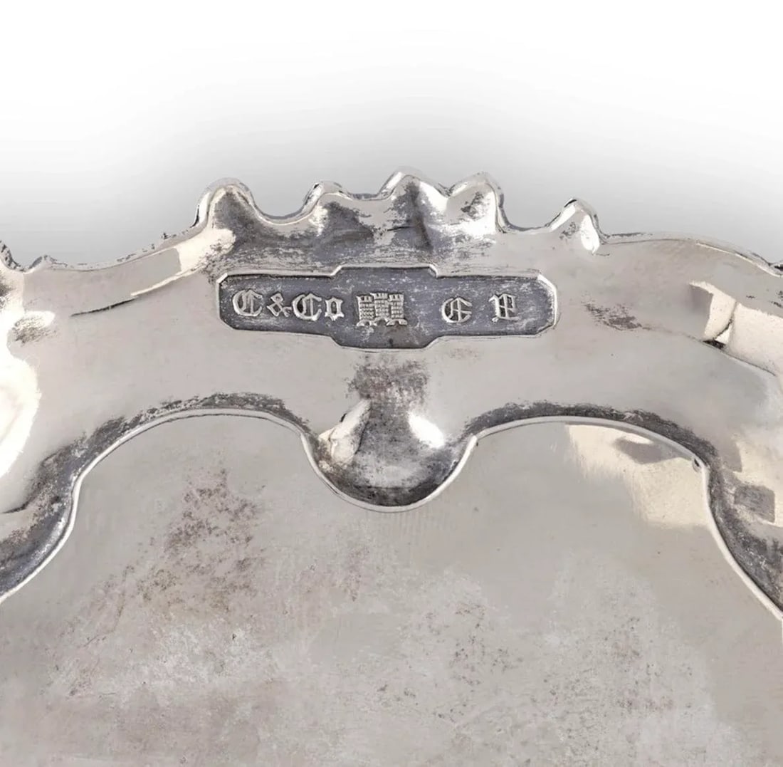 Silverplate Salver by Corbell & Co Round Tray - 9