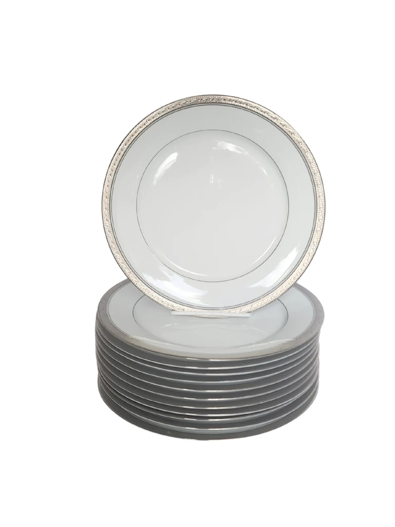 Vintage Noritake Crestwood Platinum China Set - 61 Pieces - Service for 12 - Legendary Line - 14